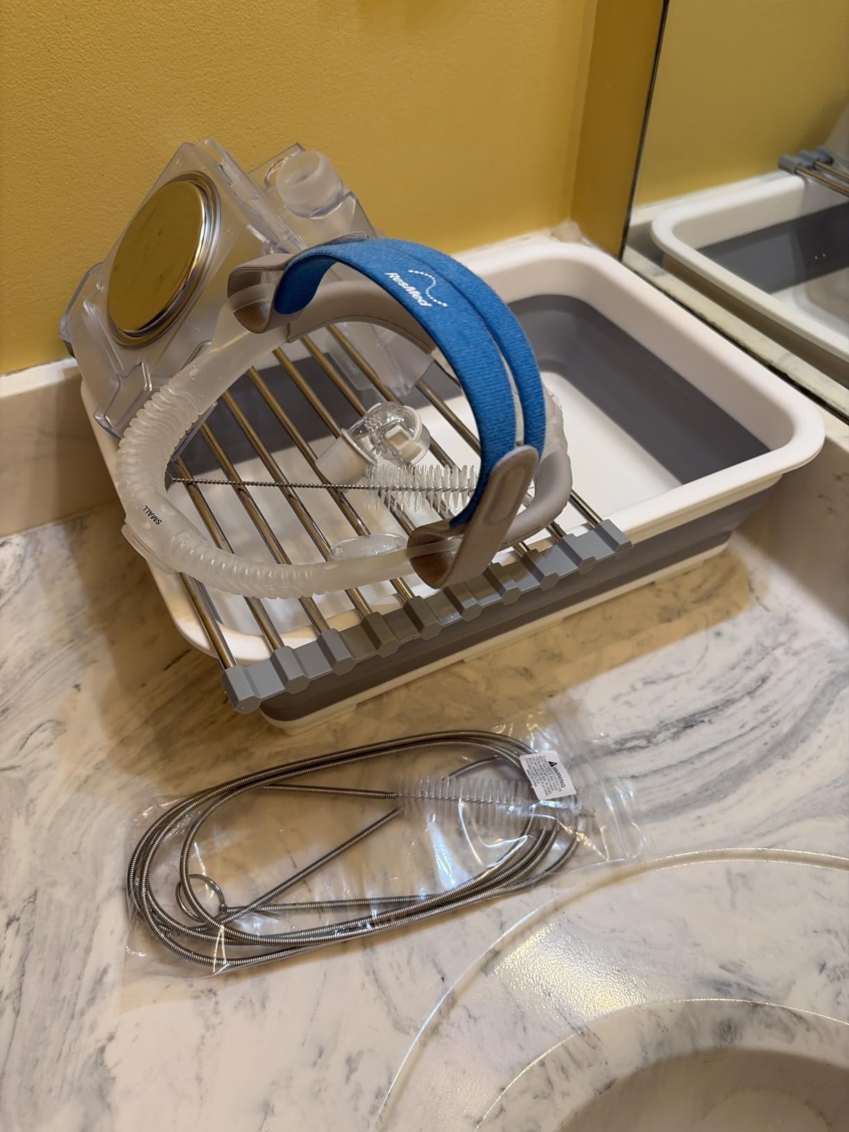 CPAP Cleaning Kit for Hose and Mask, CPAP Hose Cleaning Brush, Collapsible Wash Basin, Storage Bag, Compatible with Standard and Slimline CPAP Tubing customer photo 1