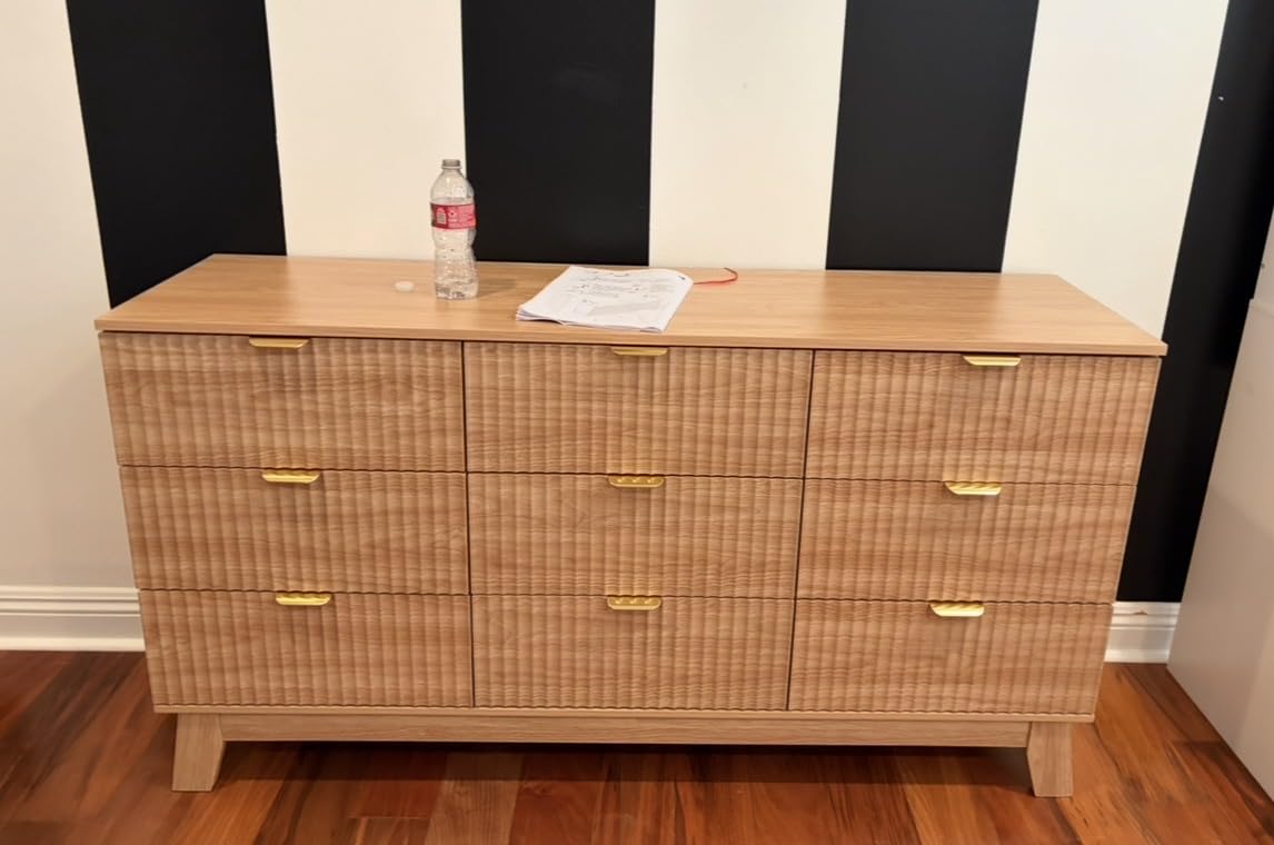 Fluted Dresser for Bedroom with 7 Drawers, 48