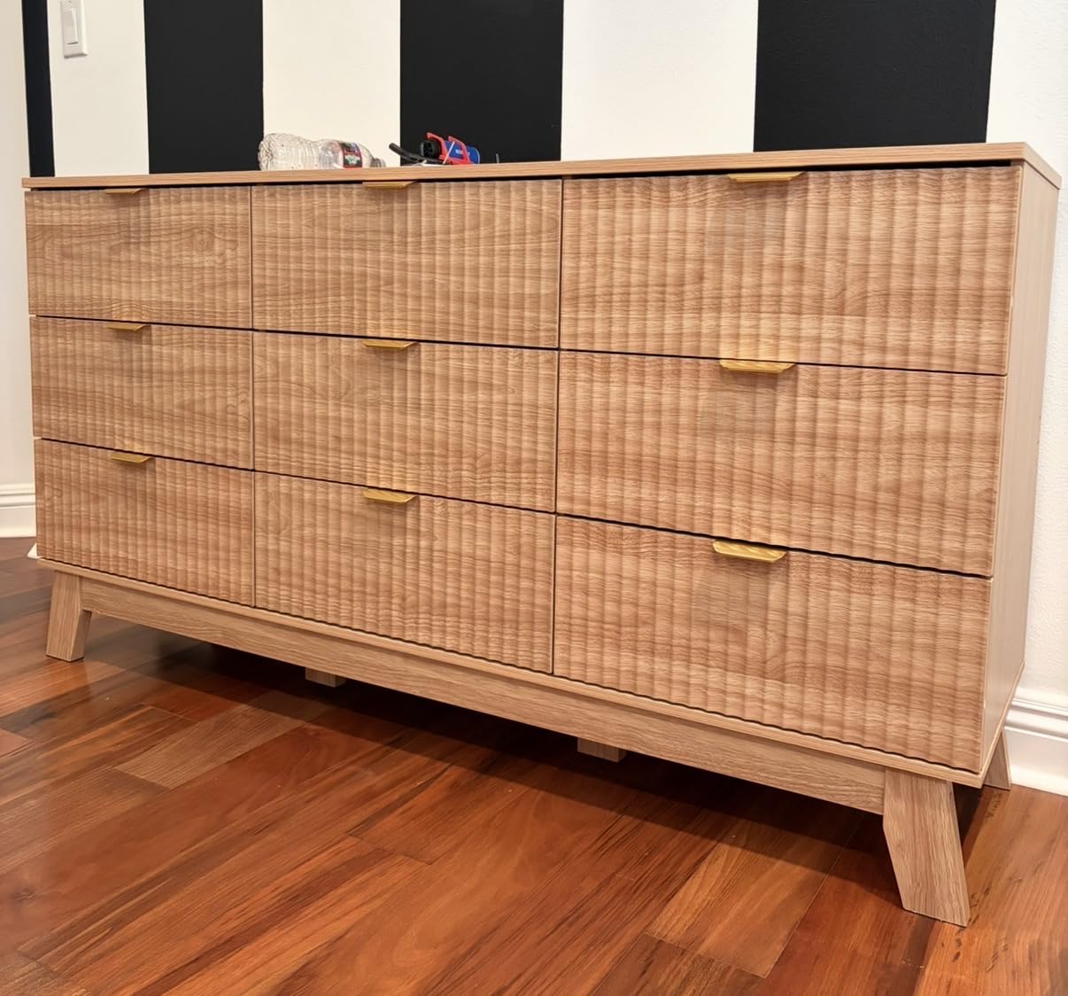 Fluted Dresser for Bedroom with 7 Drawers, 48