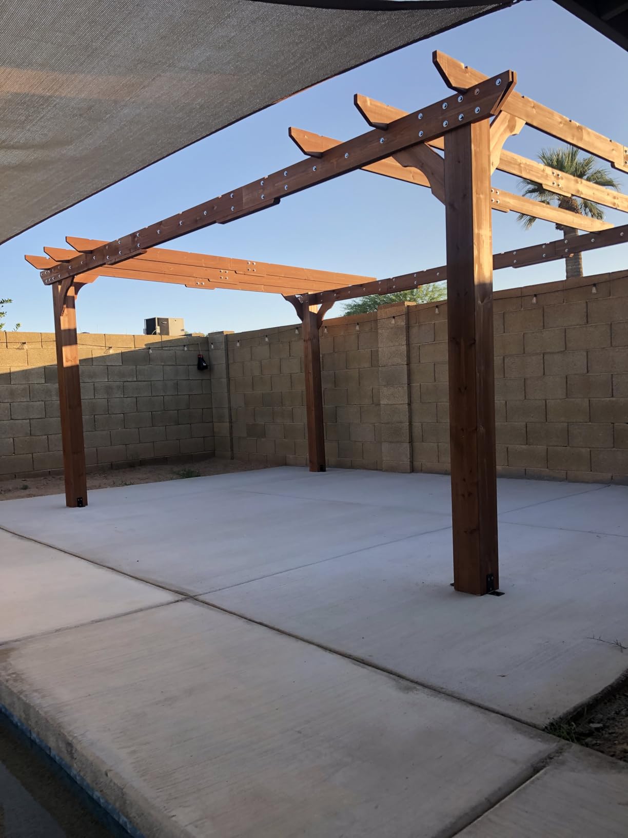12x16FT Wood Pergola, Patio Pergola with Solid Cedar Structure, Outdoor Backyard Gazebo with Unparalleled Flat Slatted Roof Trellis for Deck Grill Party Garden customer photo 1