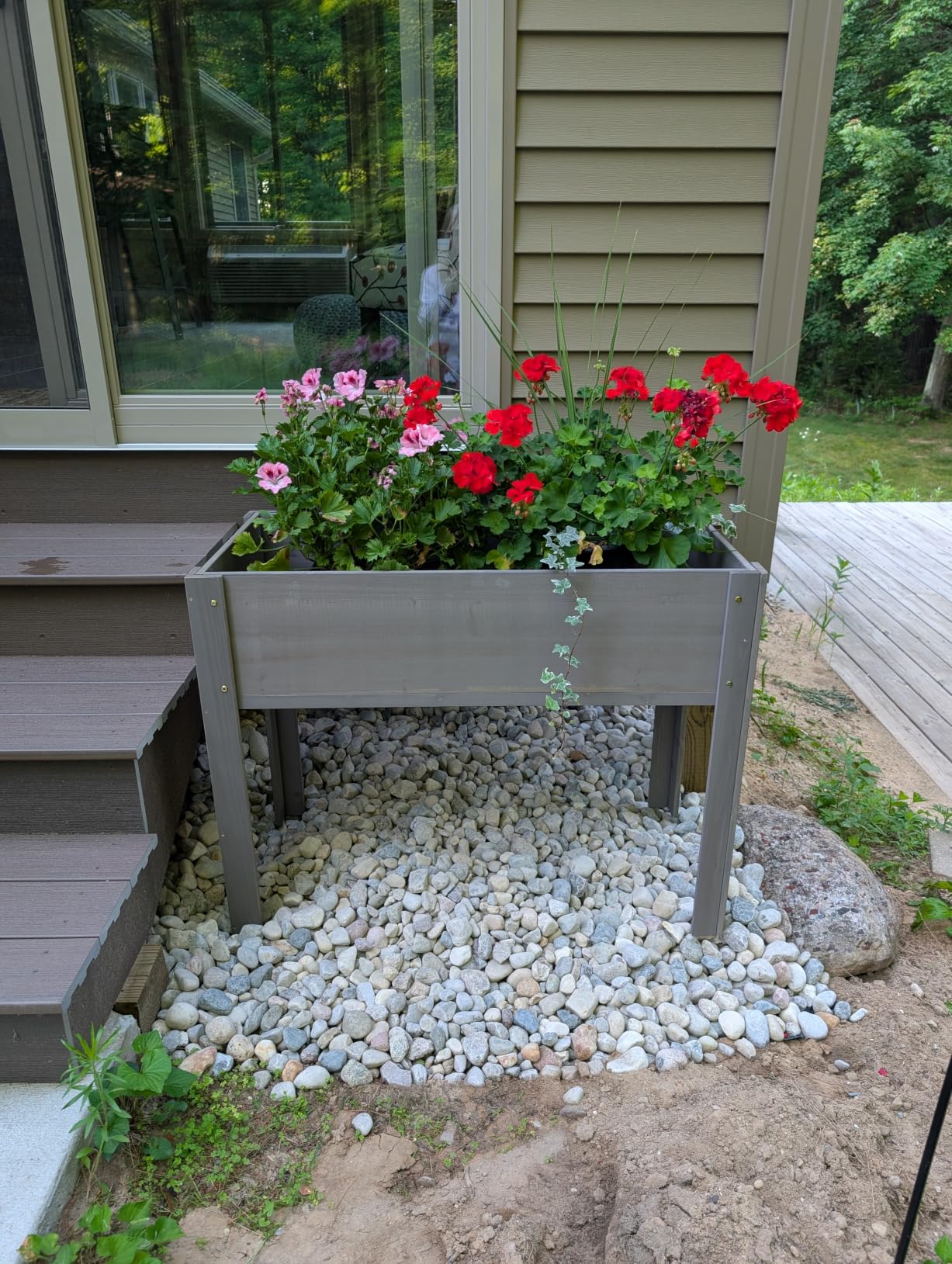 Raised Garden Bed with Legs, 48×24×30 Cedar Wood Elevated Planter Box | Large Growing Capacity, Premium Cedar Wood, Drainage Holes & Liner, Perfect for Outdoor Gardening, Ergonomic Gardening Height customer photo 2