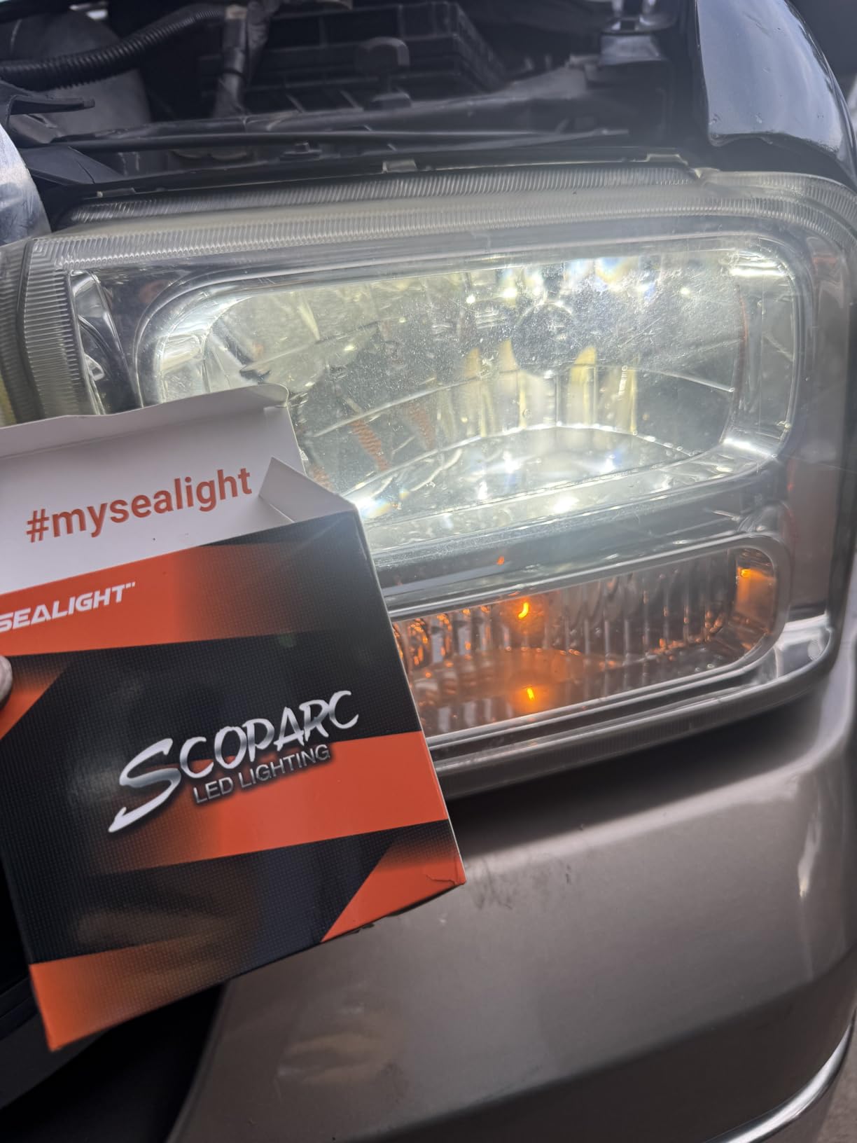 SEALIGHT H4/9003/HB2 Fog Light Bulbs, 40000LM 6500K Cool White, 1:1 Mini Size, H4 Bulb with 13000RPM Cooling Fan, 3 Mins Plug-N-Play, IP67 Waterproof Non-polarity, Pack of 2 customer photo 1