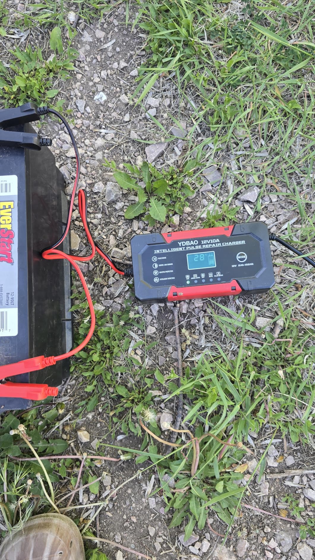 Car Battery Charger 12V 10A Smart Trickle Charger Fully Automatic | Battery Maintainer Temperature Compensation LCD Display 8-Layer Protection customer photo 1
