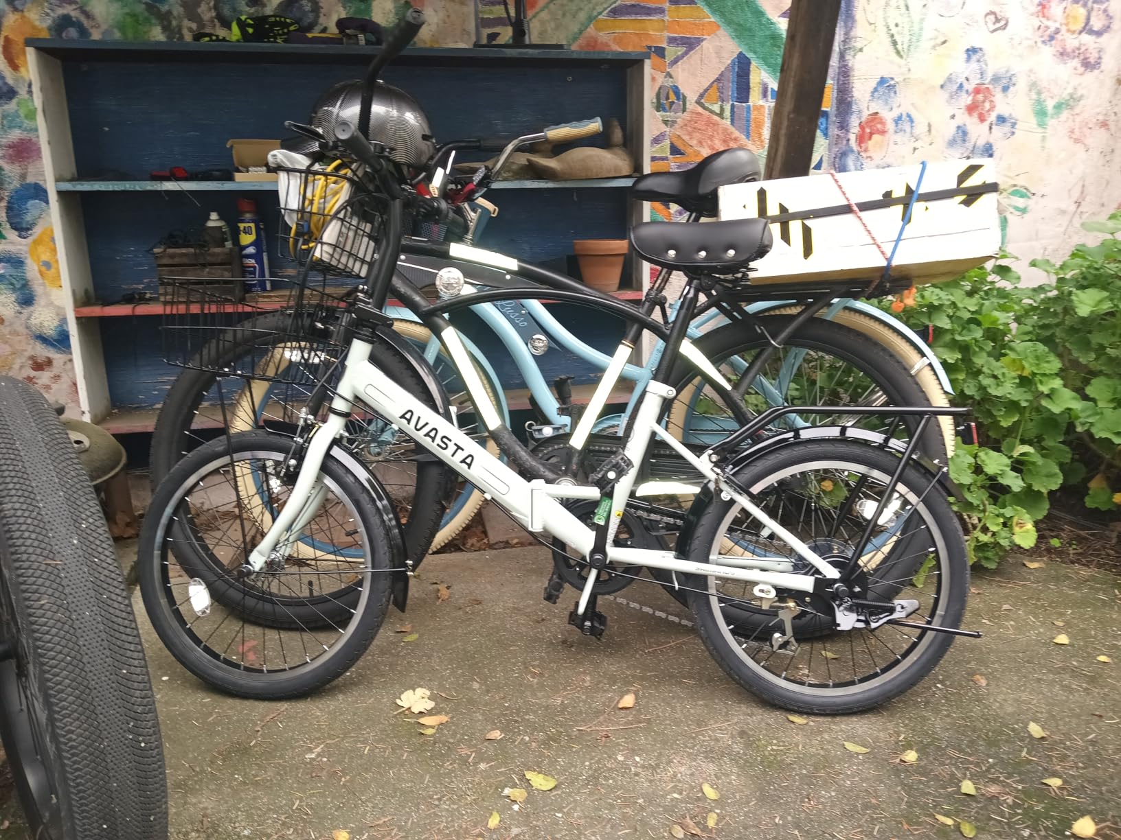 Quartet Folding Bike, 20/24 Inch, 7-Speed, Dual Brakes | Folds in seconds. Features 7-speed shifting, dual brakes, basket and rear rack for everyday city riding. customer photo 2