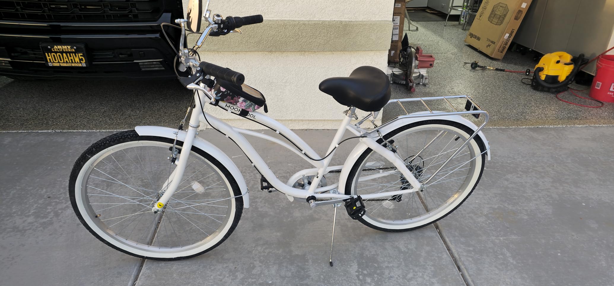 Beach Cruiser Bike for Women and Men, 24/26 Inch 7-Speed Adult Bicycle | Step-Through or High-Bar Frame, Rear Rack, Full Fenders, Adjustable Comfort Seat, Classic Cruiser customer photo 1