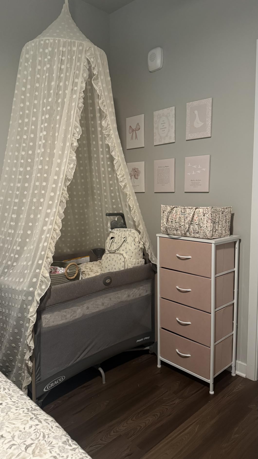 4 Drawers Dresser for Bedroom Fabric Storage Tower with Wooden Top, Steel Frame, Brown customer photo 1