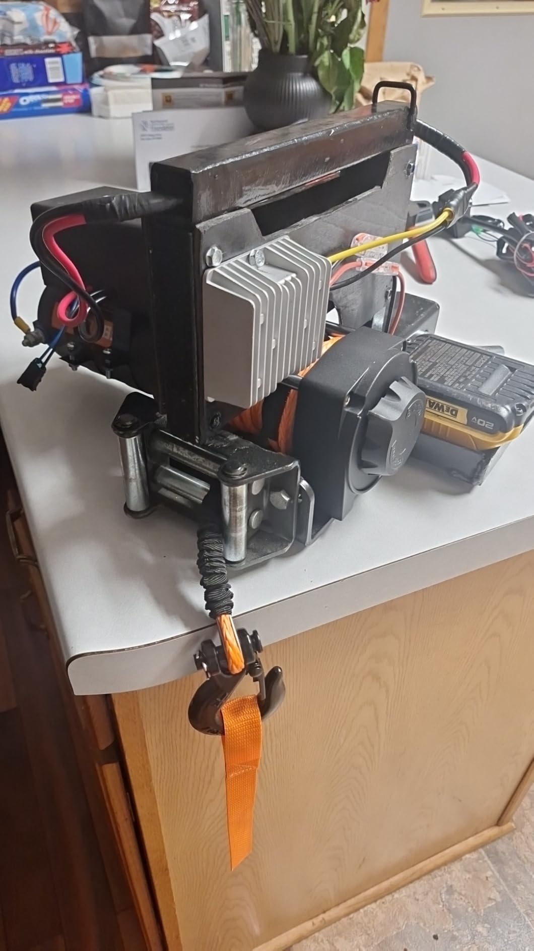 3500 lb ATV/UTV Winch Synthetic Rope Kits, 12V Winch with Wireless Remote for Off Road Trailer Boat RV Towing Winches customer photo 2