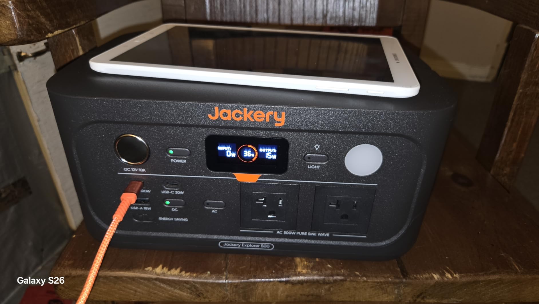 Jackery Explorer 500 v2 Portable Power Station, 512Wh LiFePO4 Battery, 500W AC/1000W Peak, Solar Generator for Camping, Outdoors, and Power Outages customer photo 1