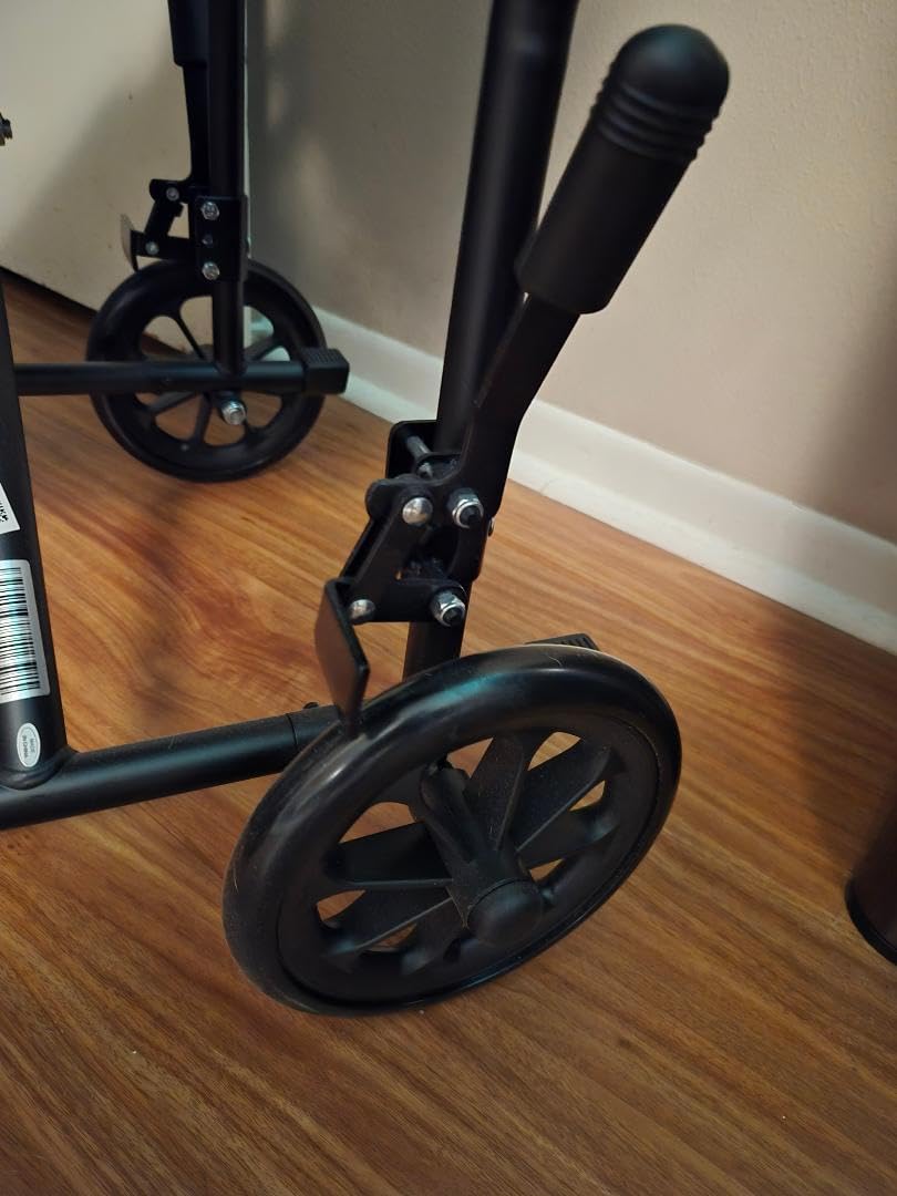 Vive Lightweight Transport Wheelchair for Seniors - Portable, Folding, 19