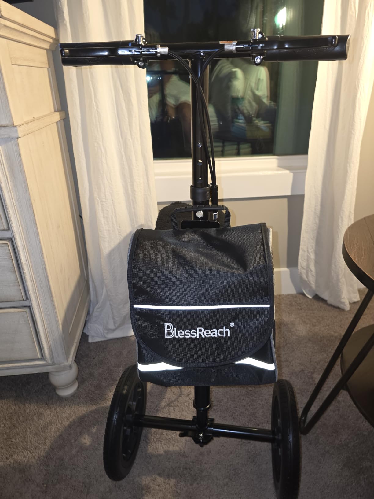 BlessReach Deluxe Medical Scooter Double Handbrake, All Terrain Steerable Knee Scooter Crutch Alternative, for Adults Injured Ankle & Foot Recovery in Blacks customer photo 2