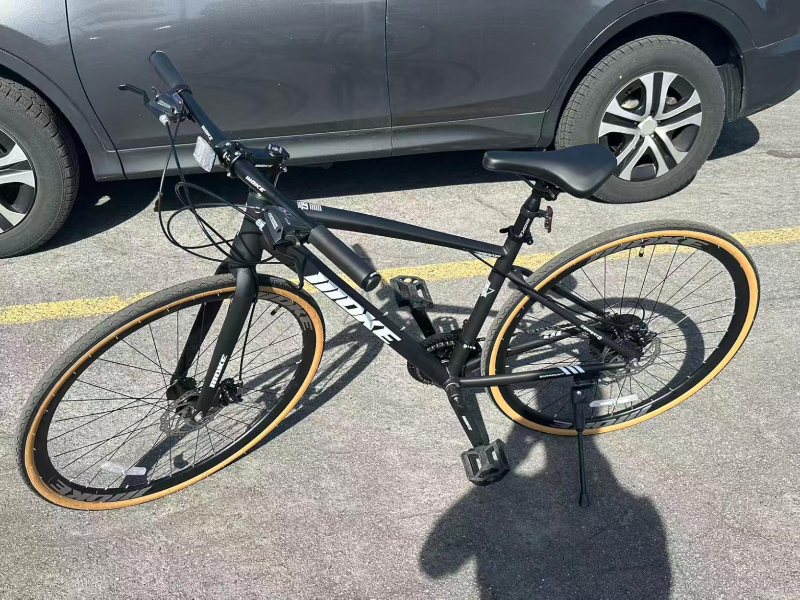 DEYGIA Hybrid Bike, 24-Speed 700C Wheel Hybrid Bicycle with Dual Disc Brakes, Trigger Shifting, Internal Wiring Frame, Lightweight City Commuter Bicycle for Men Women Adult, Multiple Colors customer photo 2