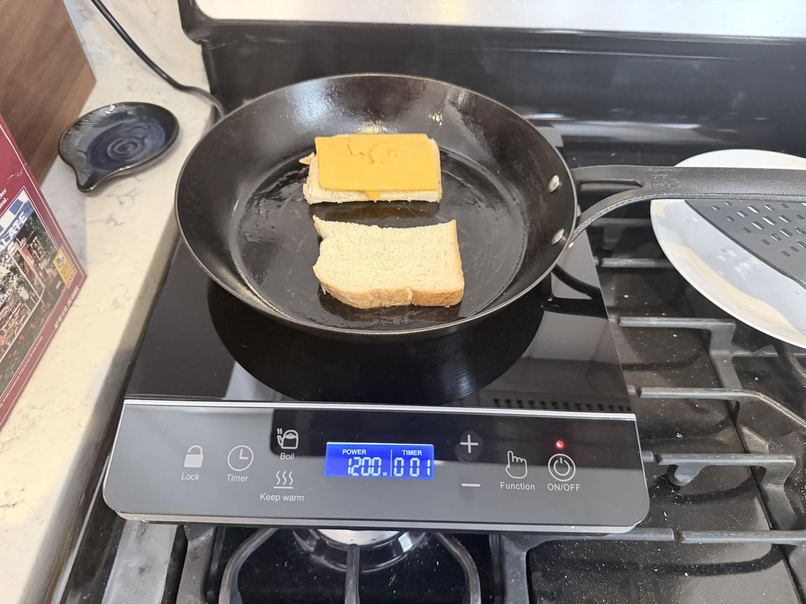 Portable Induction Cooktop Burner, 1800W Induction Hot Plate with LCD Touch, 20 Cooking Modes & 3-Hour Timer, Child Safety Lock & Auto Shutoff, ETL Certified customer photo 1