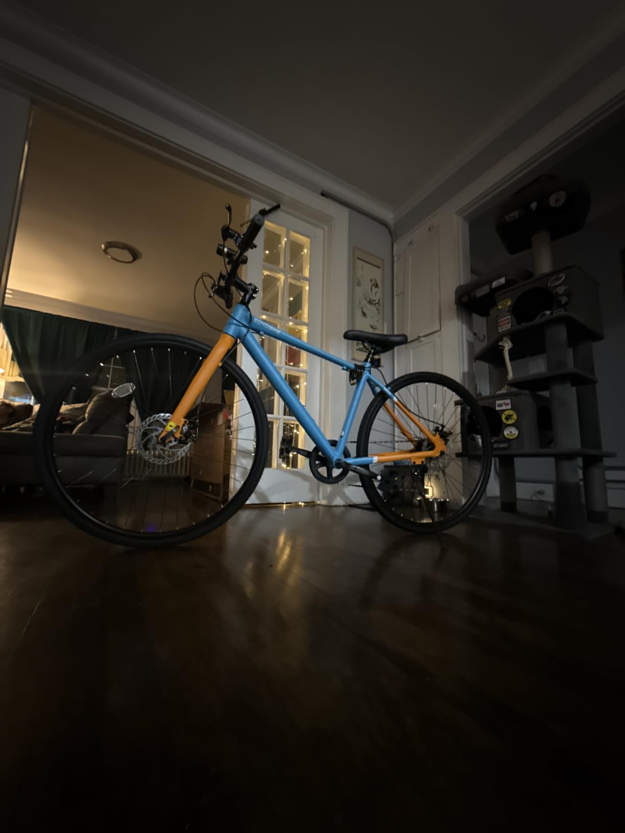 MOONCOOL Hybrid Bike for Adults, 8-Speed Commuter Bicycle, Aluminum Frame, Dual Disc Brakes, Upright Geometry customer photo 1