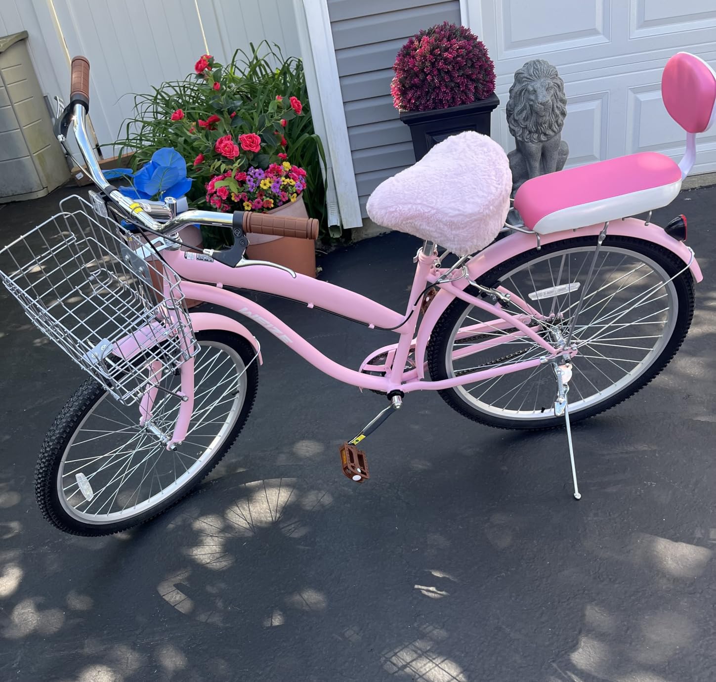 WEIZE Beach Cruiser Bike, 26 inch Commuter Bicycle for Adult Men and Women, High-Carbon Steel Front & Rear Fenders, Comfortable City Bikes with Rear Rack, Ergonomic Upright Design customer photo 1