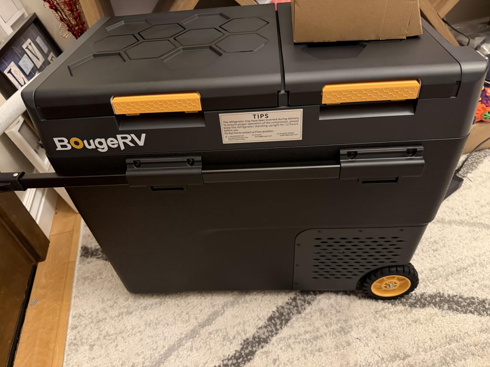 BougeRV 52 Quart Portable Fridge Freezer, 12 Volt Car Refrigerator, -4F to 68F Dual Zone Compressor Electric Cooler 12/24V DC, 110~240V AC for Overlanding, Camping, RV(2026 New Model: CRD2 V2.0) customer photo 1