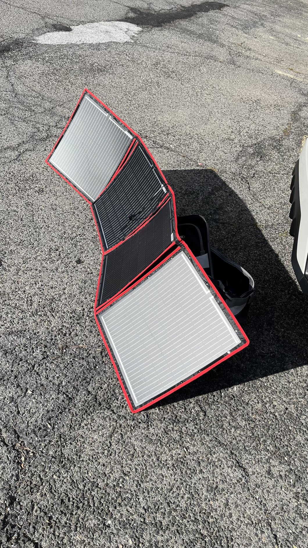 DOKIO 300W Foldable Solar Panel Kit for 12V Batteries & Power Stations, 15.2lb Monocrystalline Charger with PWM Controller, Dual USB, 9.85ft Cable, Folds to 19.3x37.4in for RV Camping customer photo 2