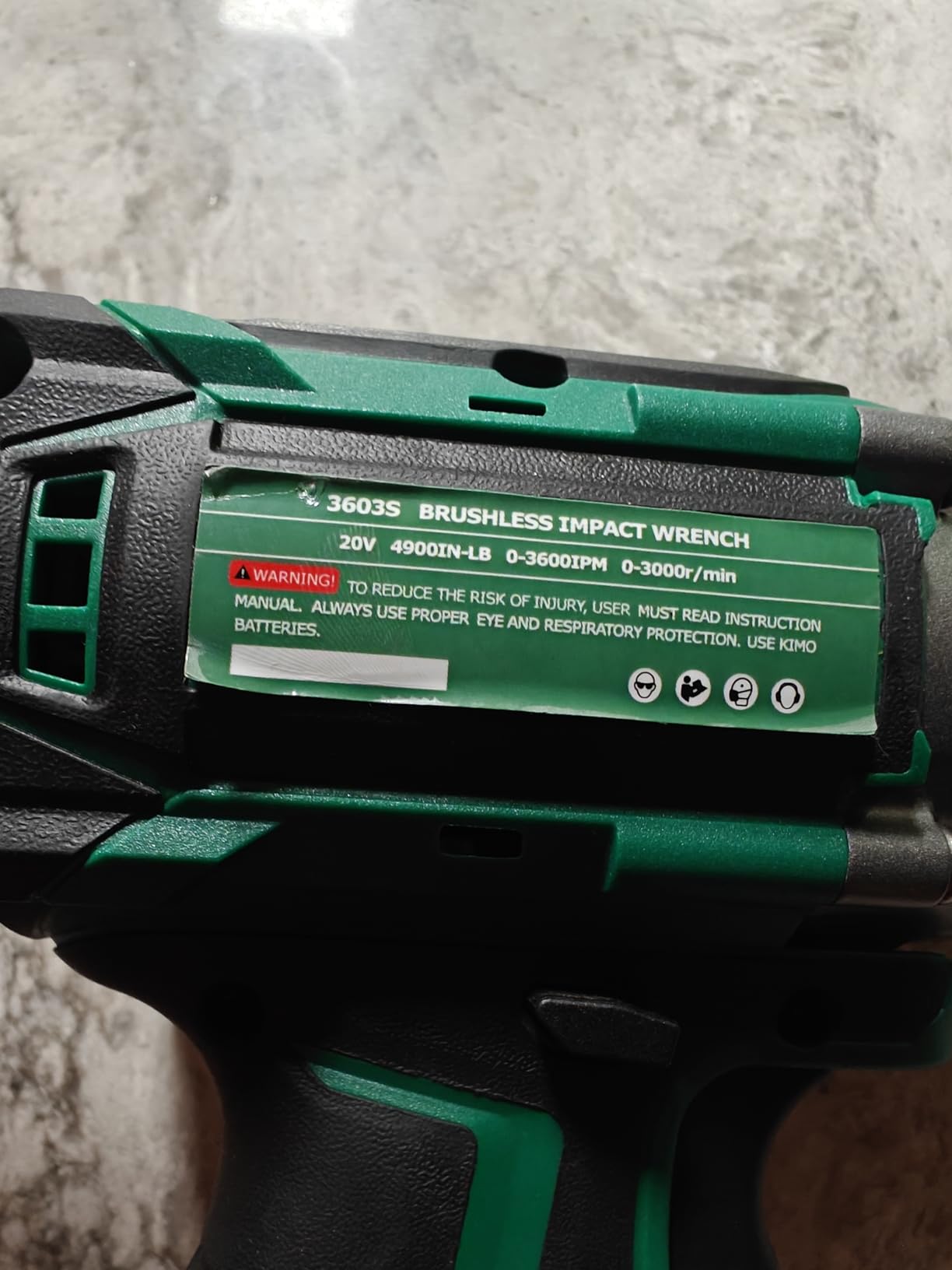 KIMO Brushless Cordless Impact Wrench 1/2 Inch, High Torque Impact Driver | 890Ft-Lbs/1200N.m, 4000RPM/2900IPM, 2 x 4000mAh Battery, Fast Charger, 3 Modes, Variable Speeds, LED Light for Truck Car Tire customer photo 1