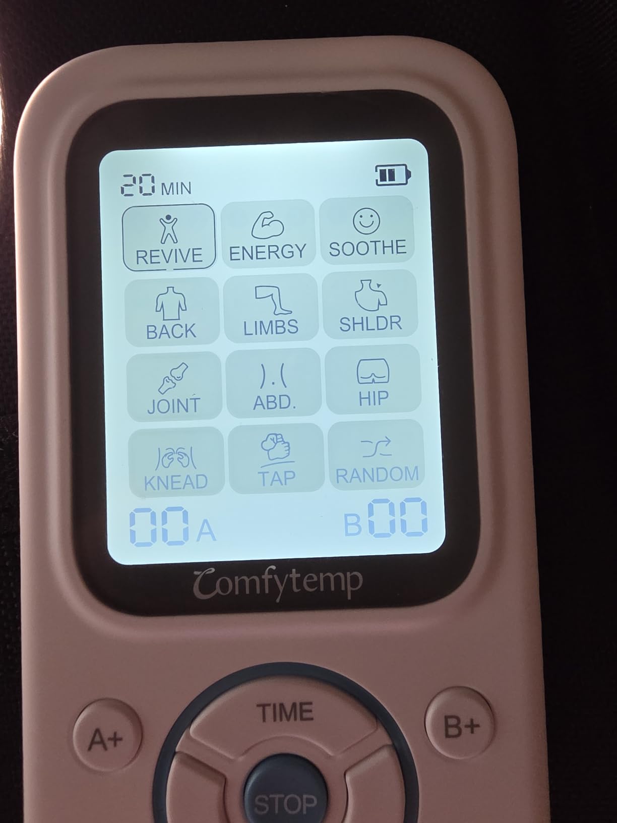 Comfytemp TENS Unit with Specialized Pads for Lower Back & Neck Shoulder Pain Relief, Easy-to-Use TENS Unit Muscle Stimulator with Large Display, Portable Dual Channel TENS Machine with Carrying Case customer photo 2