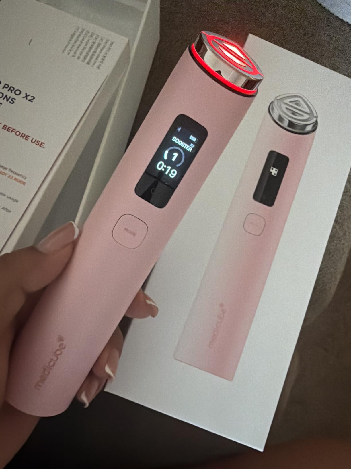 medicube Booster Pro X2 | 7-in-1 Glow Beauty Device | 2X Care for Glow, Pores, Skin Definition & Radiance | Customized Dual & Sheet Mask Boost Modes | Korean Skincare Device customer photo 2