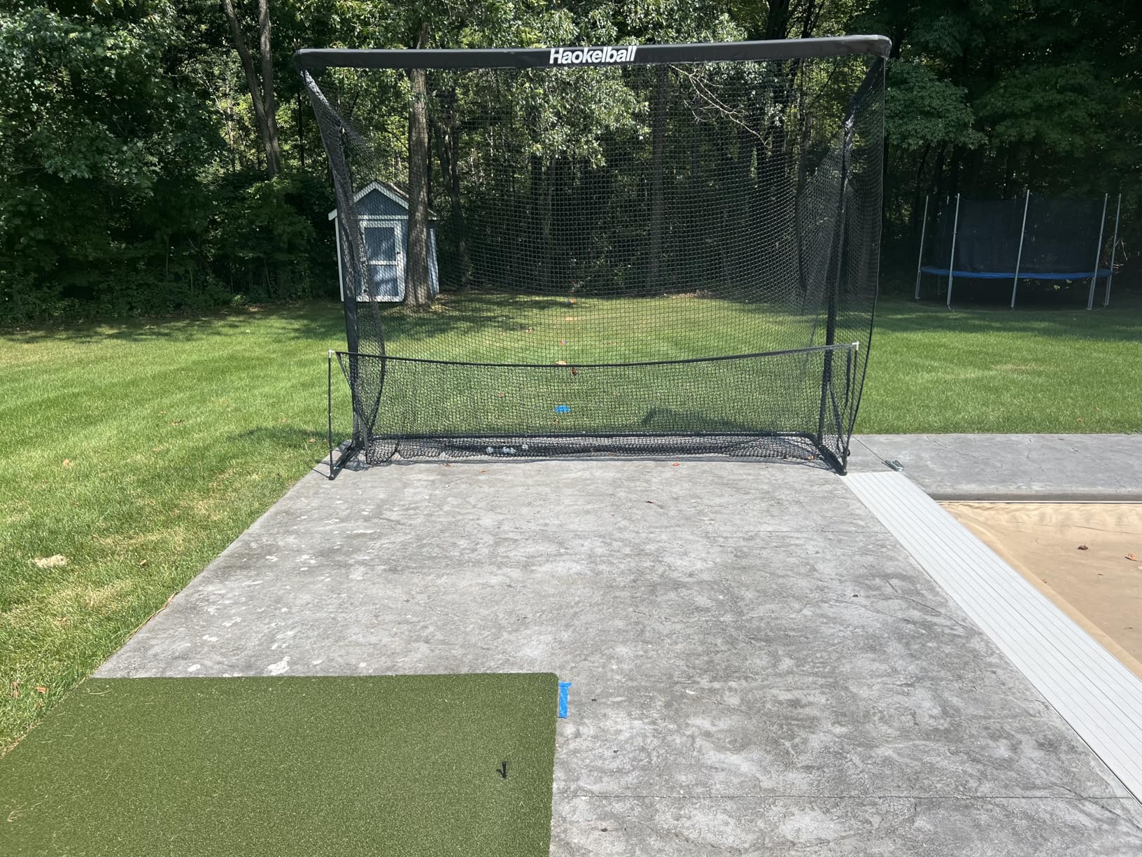 Golf Practice Net 10x8FT Driving Hitting Net & Simulator Cage | Impact Screen, Ball Return, Side Barriers, Projection Ready customer photo 1
