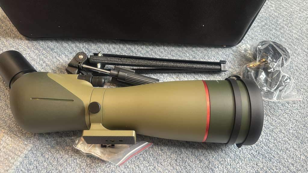 WOSPORTS 85mm Spotting Scopes with Tripod, Carrying Bag, Phone Adapter, HD BAK4 Porro Prism, Waterproof Spotter Scope for Hunting, Target Shooting, Bird Watching, Wildlife Viewing customer photo 1
