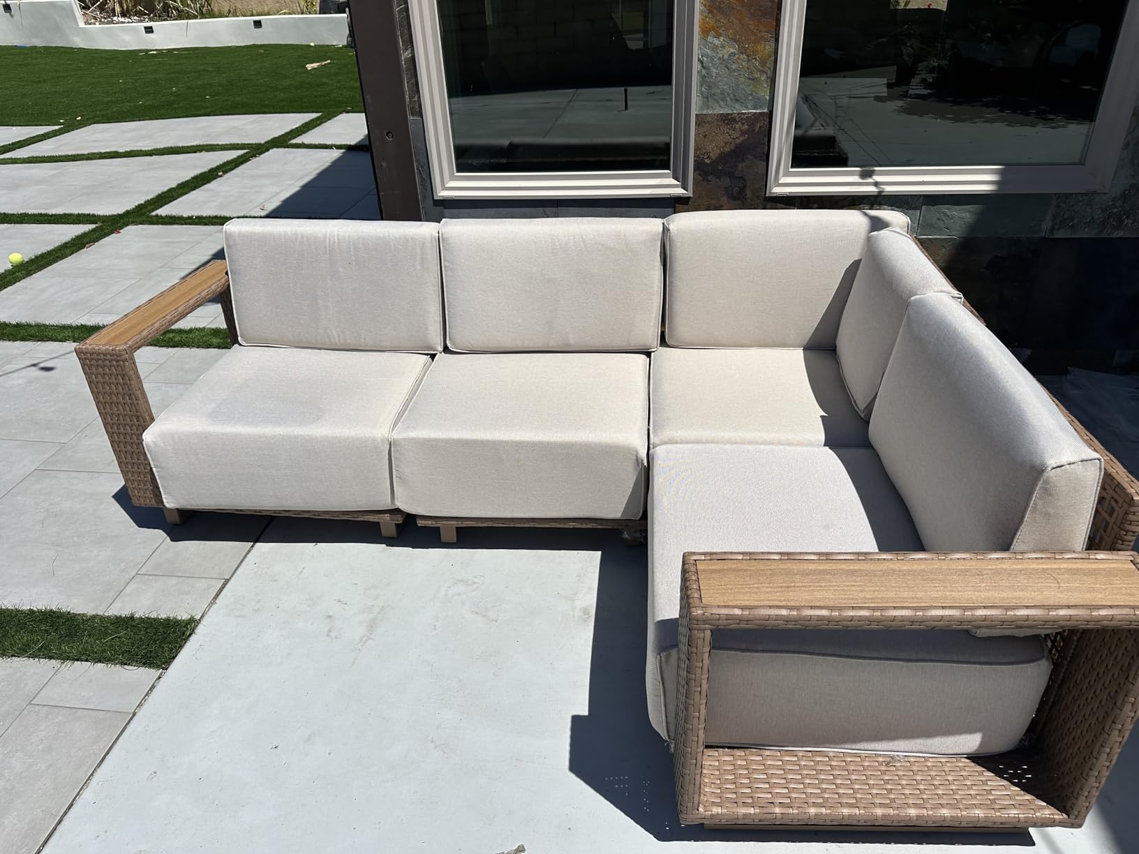 8pcs Outdoor Sectional, Patio Furniture with 10