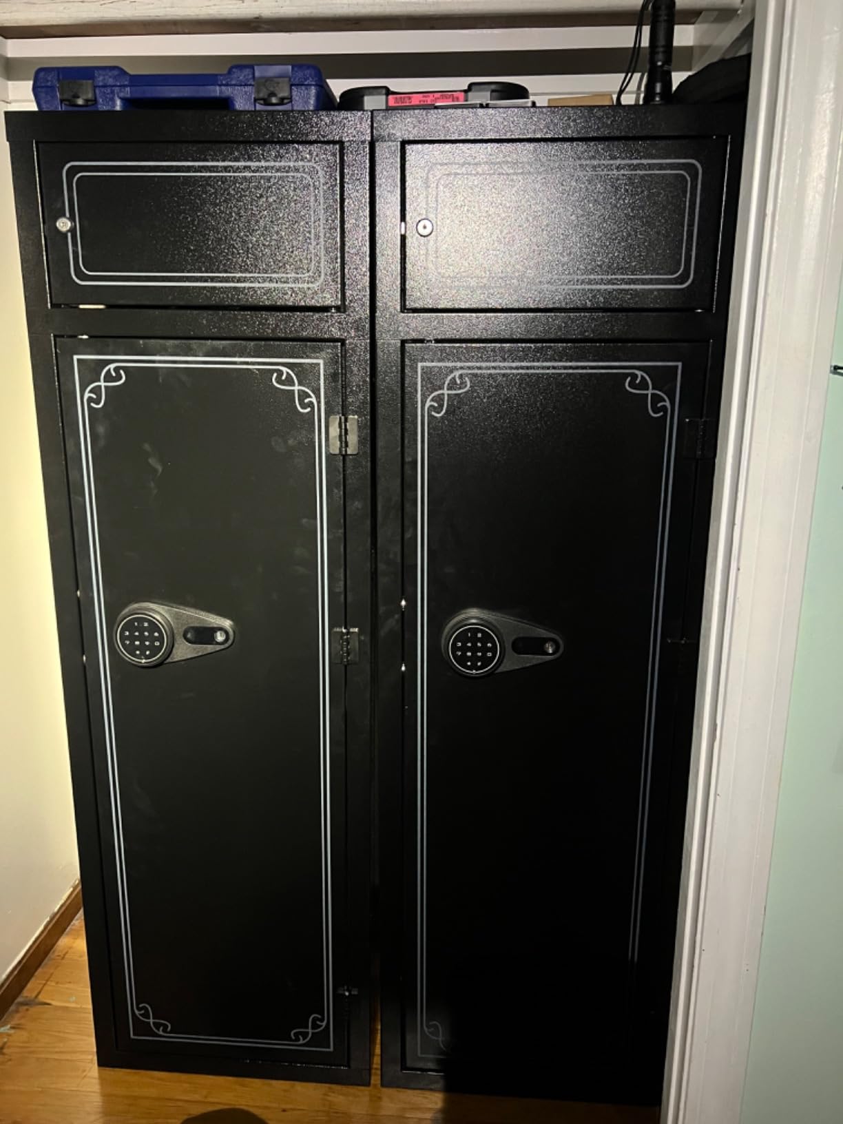 KAER 2-4 Gun Safe for Rifle and Pistols Electronic Gun Security Cabinet Quick Access Rifle Security Safes Gun Cabinet for Shotguns with Built-in Removable Storage Shelf 2026 customer photo 1