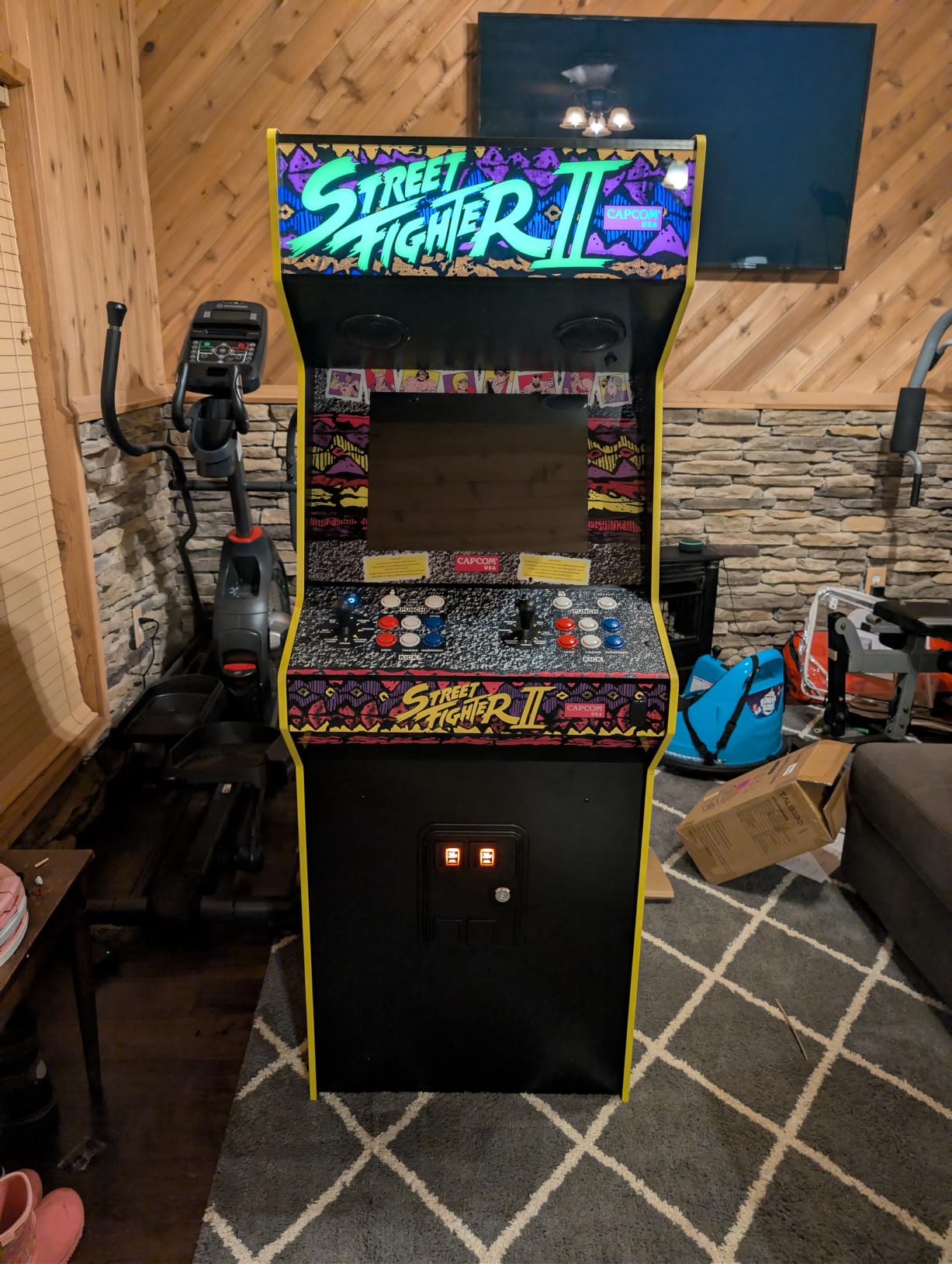 Street Fighter II: The World Warrior XT - Home Arcade Machine | 9/10-Scale Multiplayer Cabinet - 15+ Capcom Games, Raspberry Pi 5, 19.5in Screen, Lighted Marquee & HDMI Out for Game Room customer photo 2