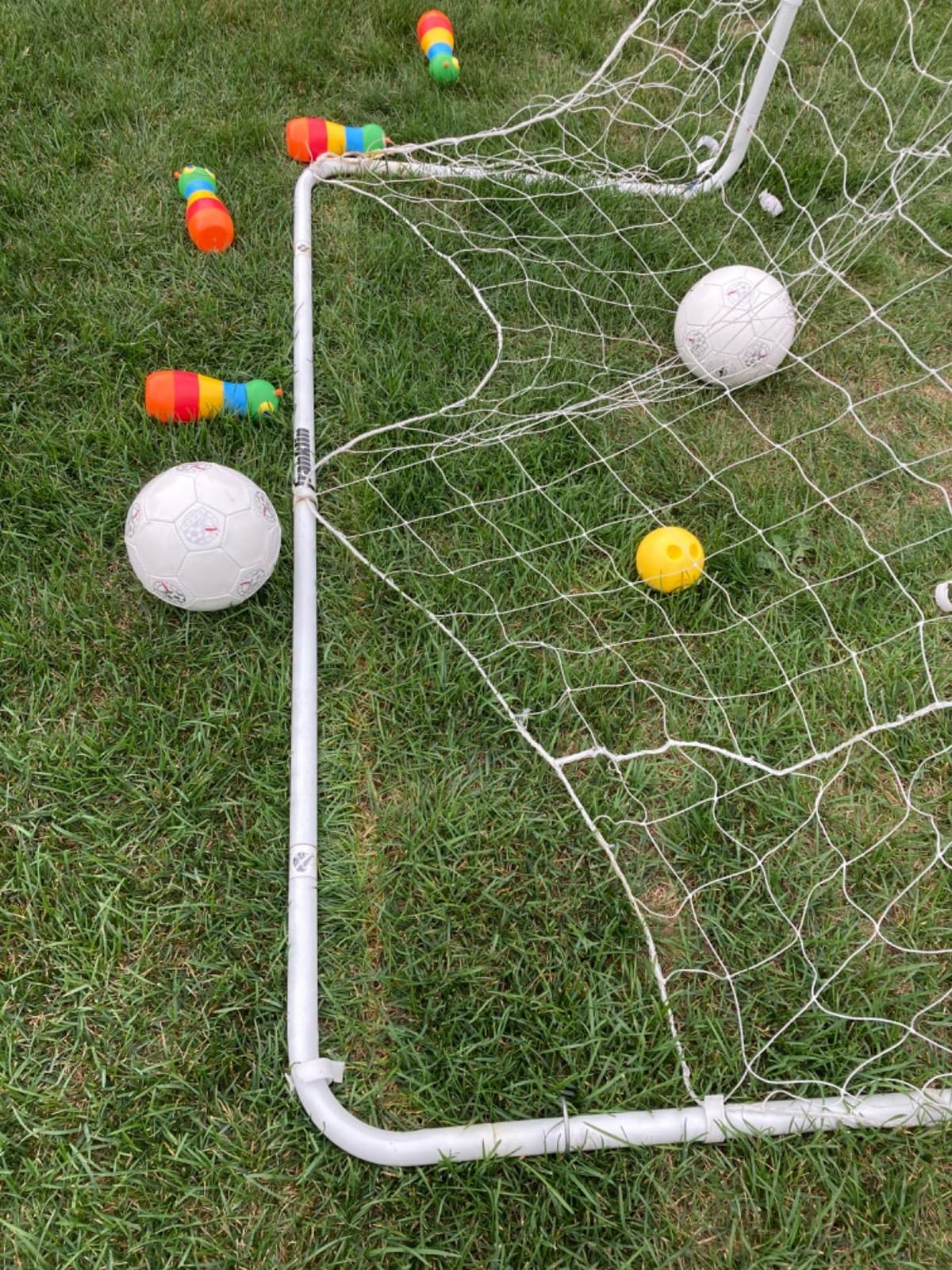 Franklin Sports Competition Soccer Goals - Backyard Portable Steel Soccer Goals - Adult + Youth Soccer Goal with Net + Ground Stakes Included - Multiple Sizes + Colors customer photo 2