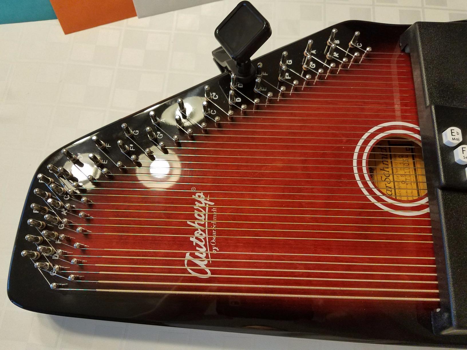 Autoharp by Oscar Schmidt 21 Chord Maple Body Autoharp, Rock maple pin block customer photo 2
