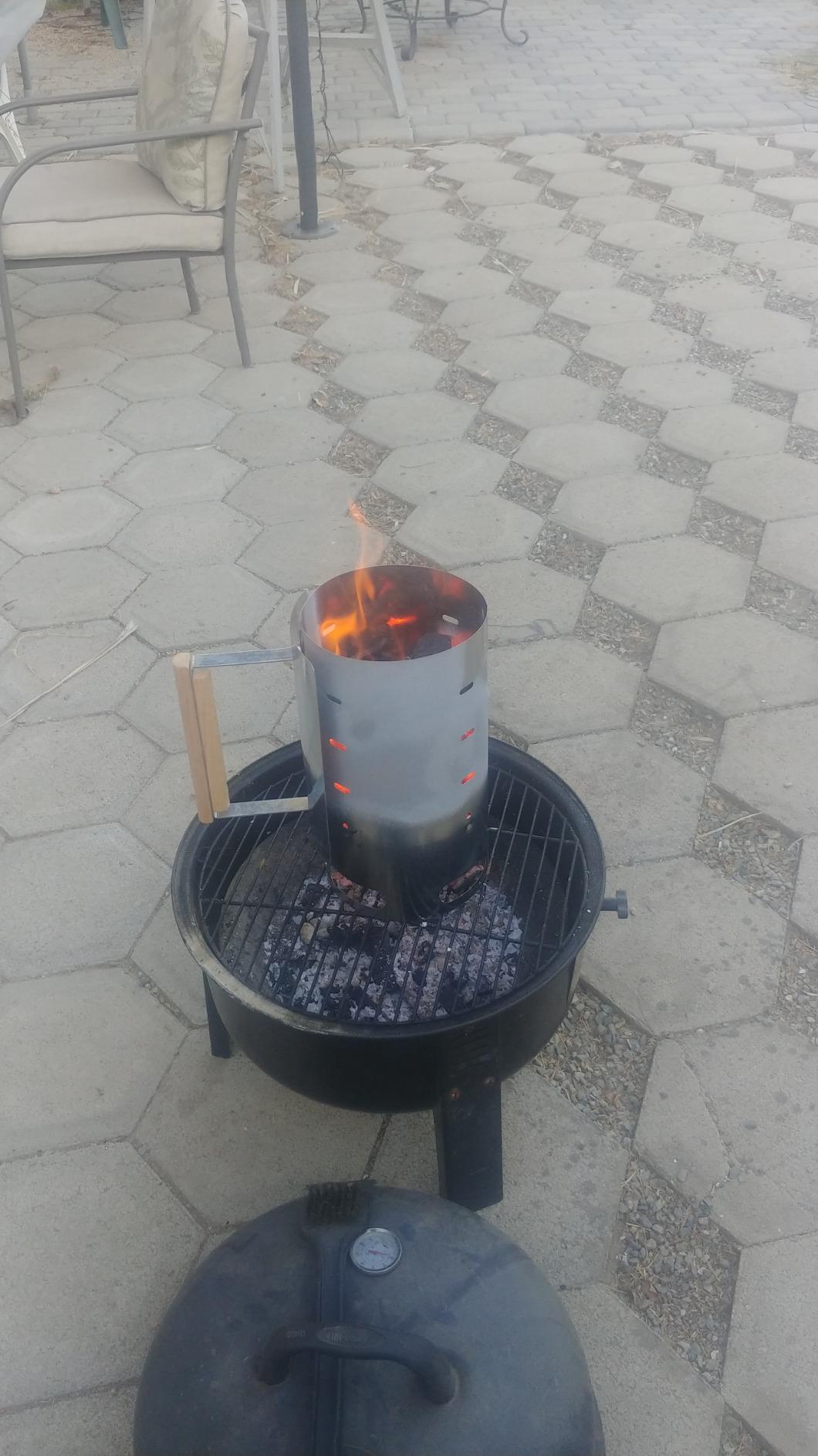 Lodge Steel Chimney Charcoal Starter with Wood Handle | Galvanized Steel Chimney Gets Coals Hot in 10 Minutes, Wood Handle Shields Hand from Heat, Paper & Match Start customer photo 2