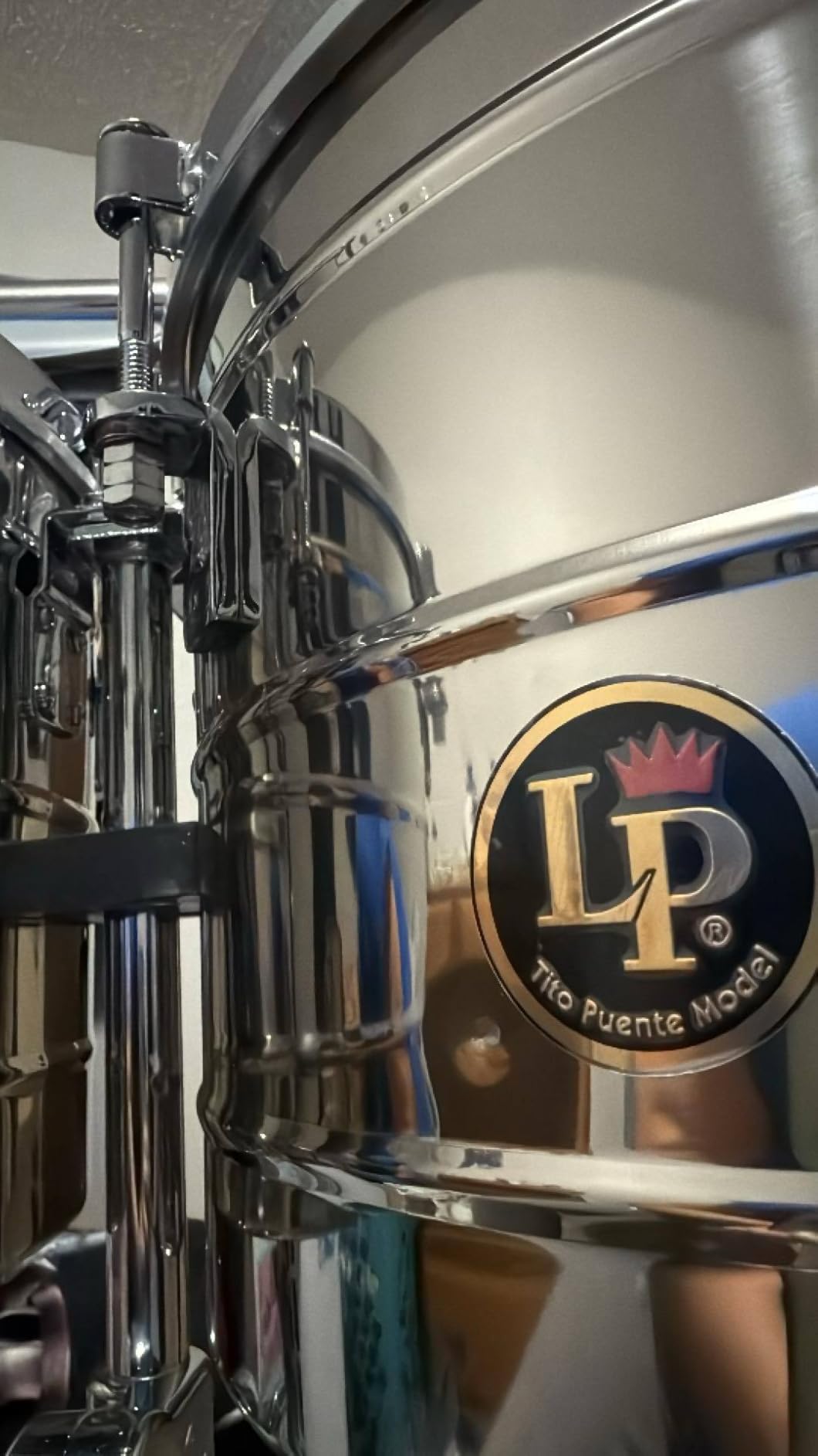 Latin Percussion LP258SLP Tito Puente Thunder Timbales, Steel with Stand customer photo 2
