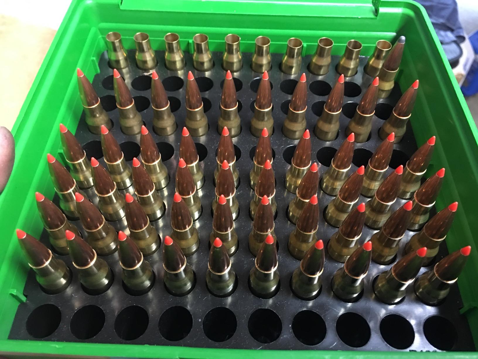 MTM Case-Gard R-100-10 Deluxe Ammo Box 100 Round | Fits 22-250 243 270 308 Win 30-06 | Includes Adjustable Inner Trays | Made of Polypropylene | USA Made | Green customer photo 2