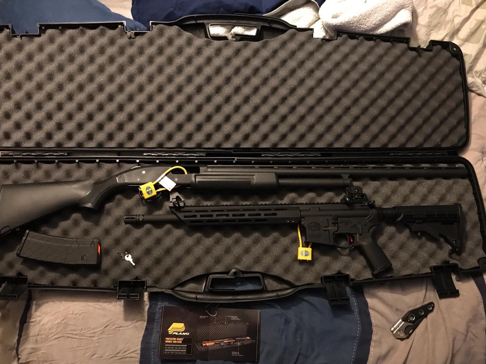 Plano Single Scoped or Double Non-Scoped Rifle Case, Black, 15.00 x 51.50 x 4.00