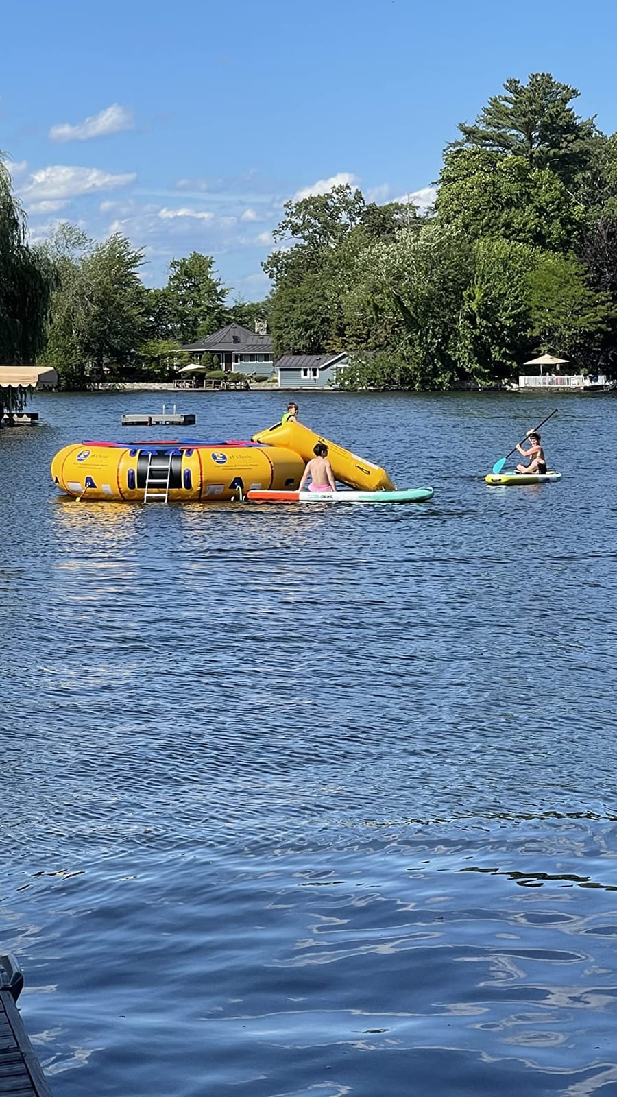 Island Hopper 15' Classic Water Trampoline Yellow for Lake – Commercial-Grade – Steel Frame and Springs for Maximum Bounce – Inflatable Trampoline Includes Ladder, Storage Bag customer photo 1