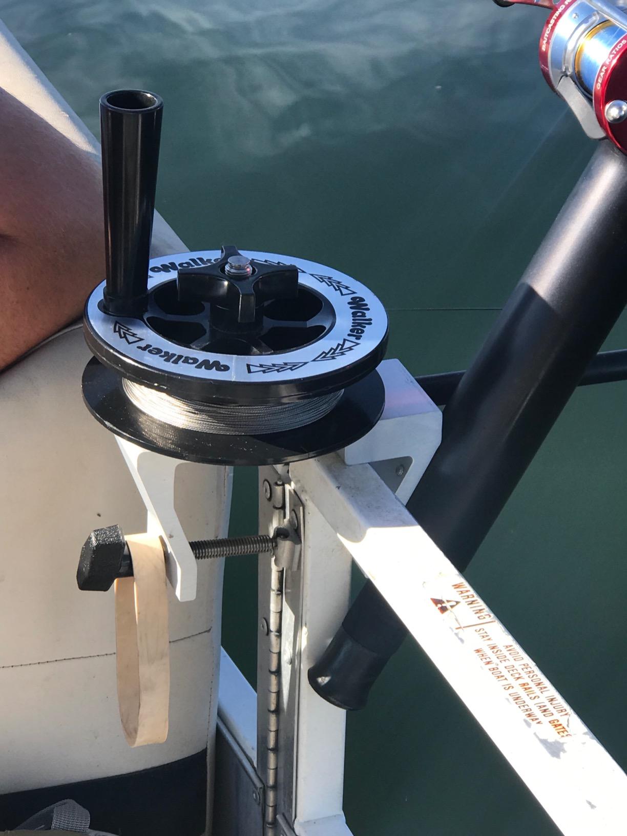 Walker Mini Laker Manual Downrigger - Ultra-Durable Aluminum & Stainless Steel Build, 6lb Weight Capacity, Includes Rod Holder & Clamp - Made in USA customer photo 1
