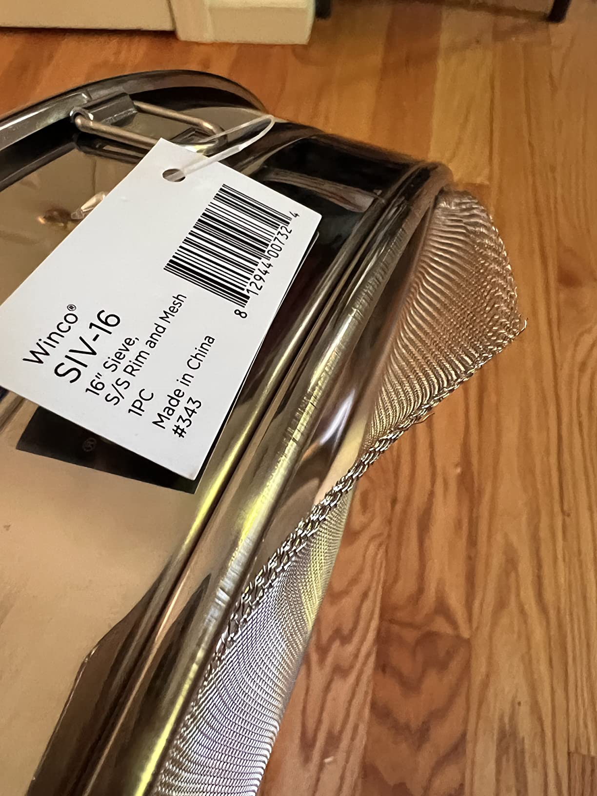 Winco Sieves, 16-Inch, Stainless Steel | Great for Sifting Flour, Dry Ingredients, Baking Prep and Kitchens customer photo 1