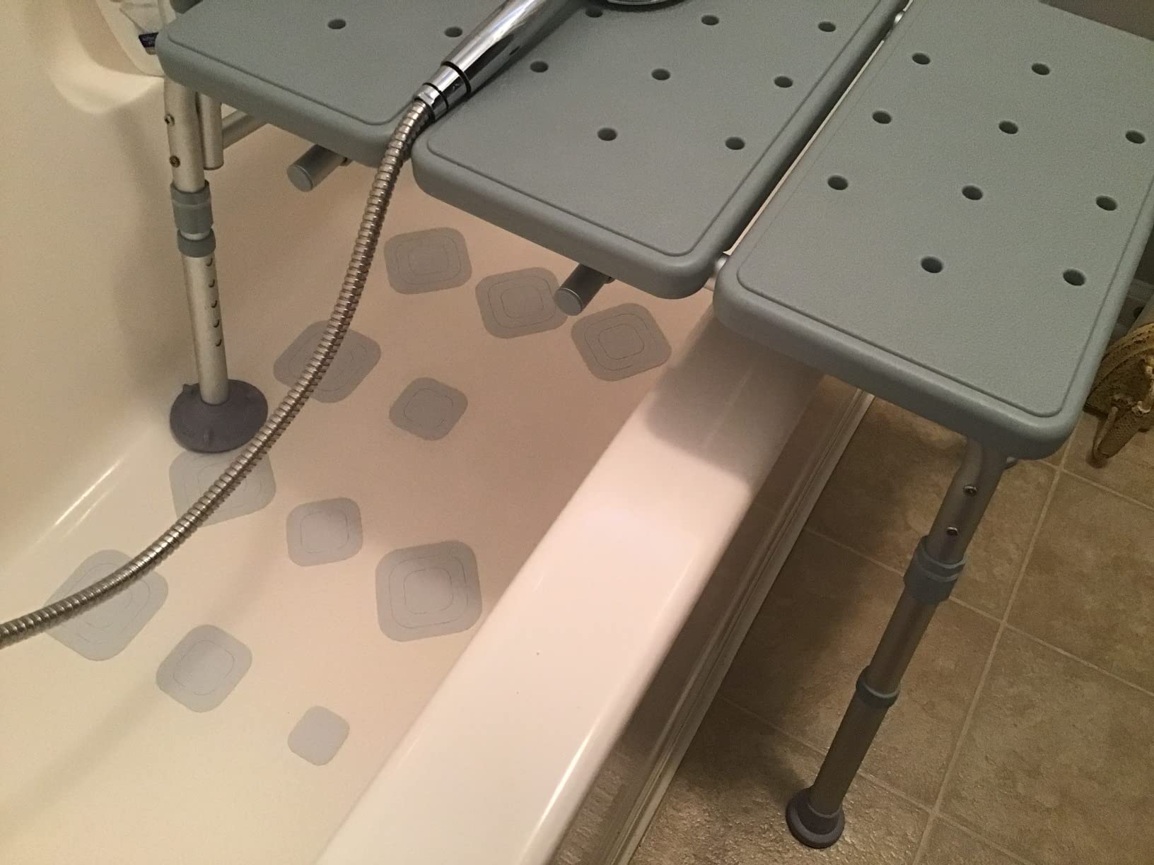 Drive Medical Tub Transfer Bench for Bathtub, Height Adjustable | Aluminum Tub Transfer Bench Offers Comfortable Backrest and Height Adjustable Design, 350 Lb Capacity customer photo 1