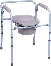 Carex 3-in-1 Folding Bedside Commode and Raised Toilet Seat, Portable Toilet Supports Up to 300lbs, Bedside Commodes for Seniors, Adult Potty Chair with Bucket, Lid, and Splash Guard customer photo 2