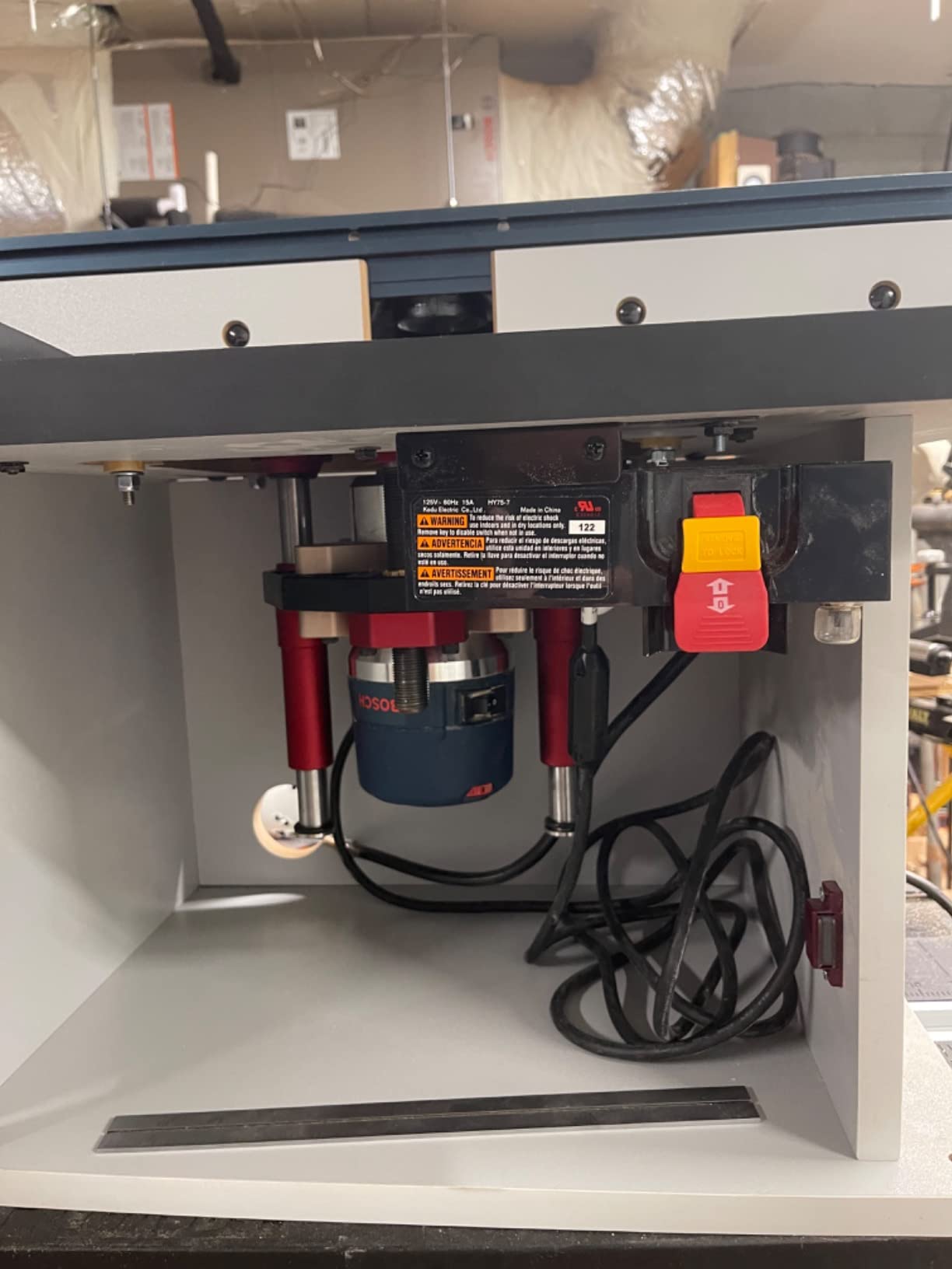 JessEm Mast-R-Lift II Router Table Lift Kit, 9-1/4 x 11-3/4 Insert Plate | Fits 9-1/4 x 11-3/4 router table openings; above-table bit changes customer photo 2