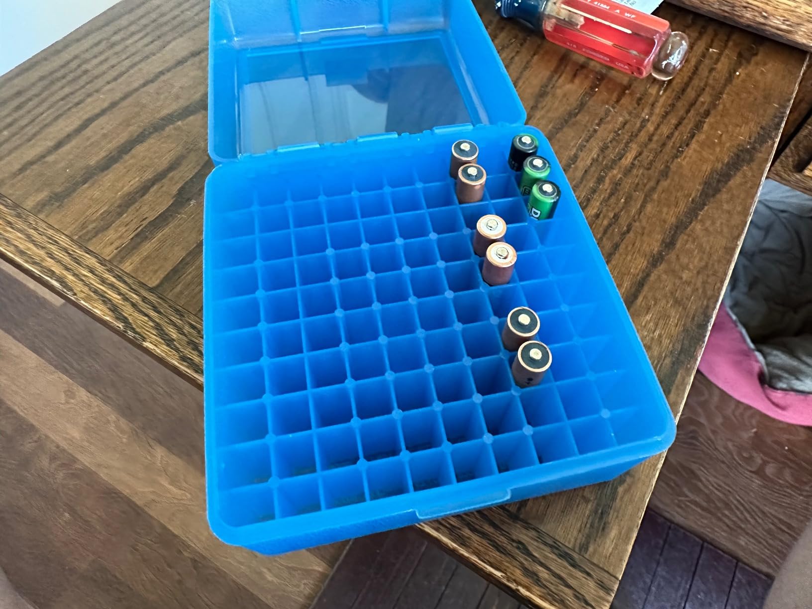 MTM 100 Round Rifle Ammo Box 17, 204, 223, 5.56x45, 6x47, Clear Blue customer photo 1