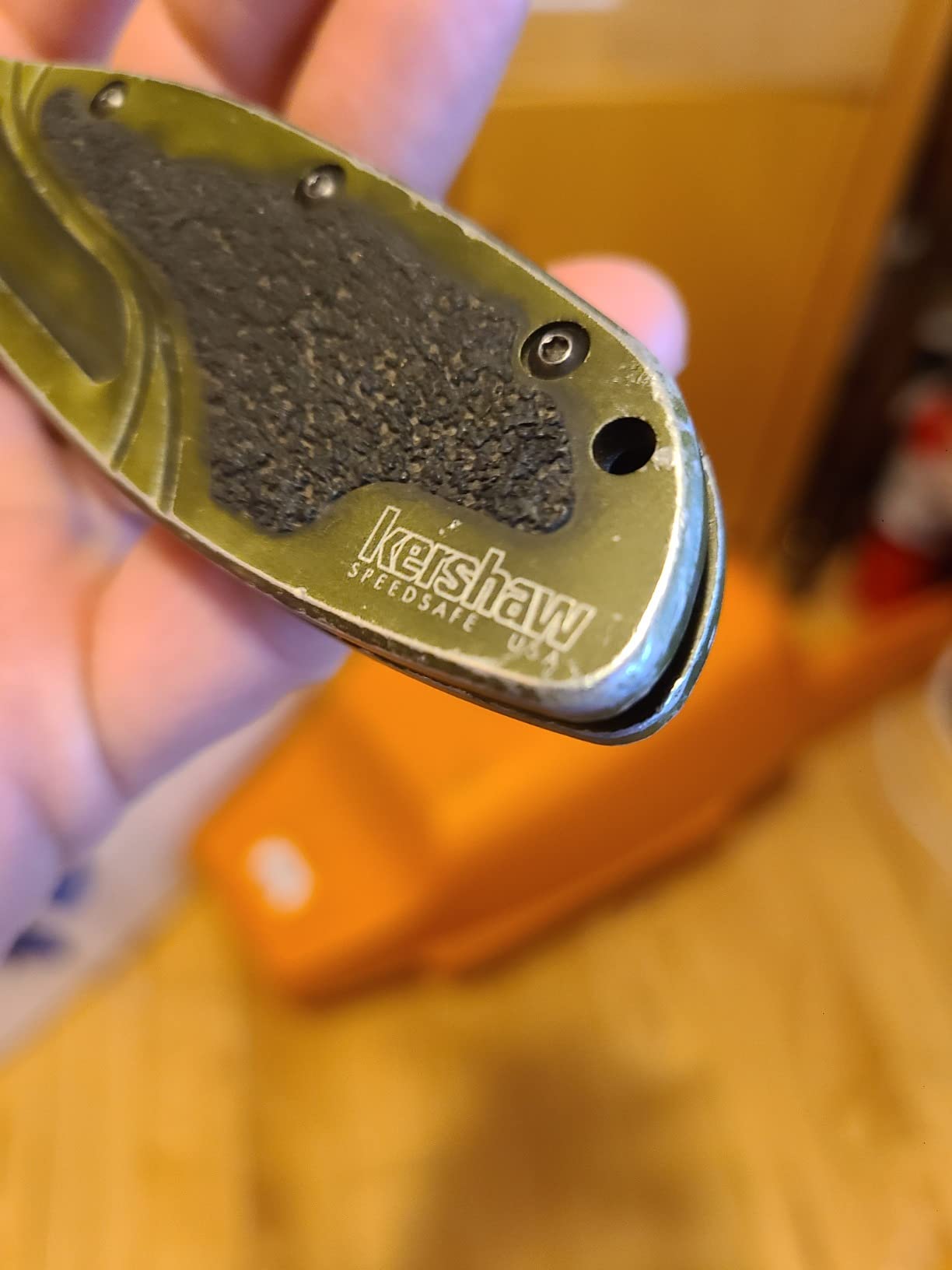 Kershaw Blur Pocket Knife, Olive and Black, 3.4 Inch Recurve Blade | EDC with Assisted Opening, USA Made customer photo 1