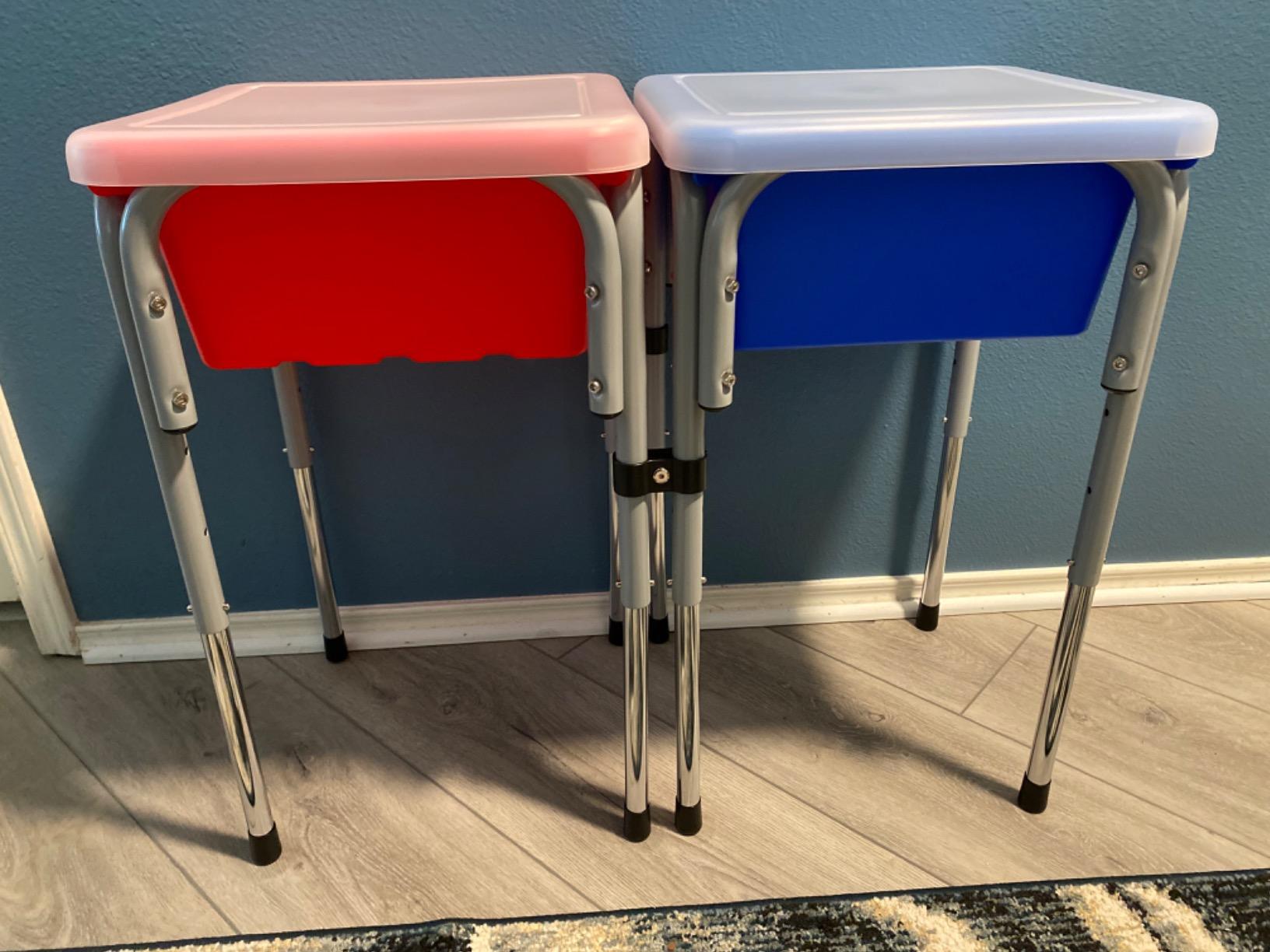 ECR4Kids 2-Station Sand and Water Adjustable Play Table, Sensory Bins, Blue/Red customer photo 1