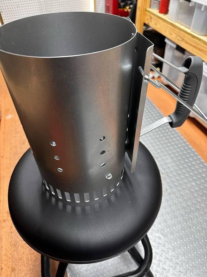 Weber Rapidfire Compact Chimney Starter | Charcoal Grill Accessory, Light Coals in Under 15 Min, Ideal for Smaller Grills (Smokey Joe & Jumbo Joe) Camping, Tailgating customer photo 1