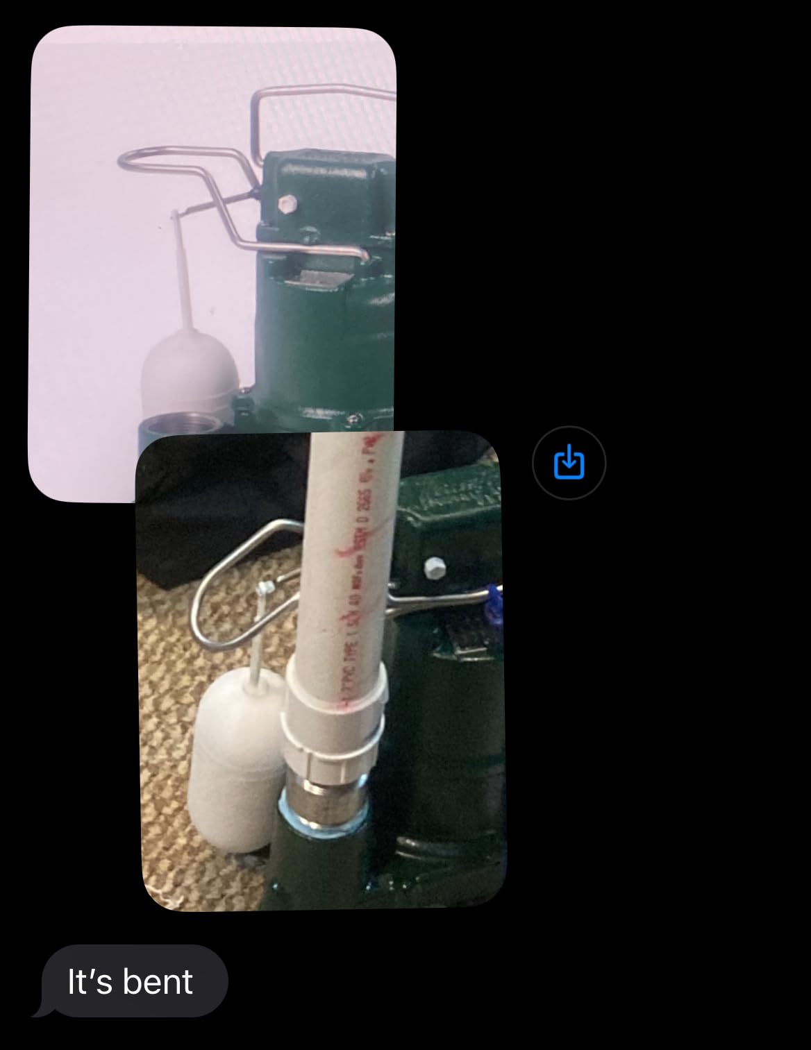 Zoeller M98 Flow-Mate Sump Pump - 1/2 HP - Cast Iron - LED Power Plug - High Flow - Vortex Impeller - Stainless Steel Hardware - Factory Tested and Float Operated - Submersible Sump Pump - 115V customer photo 1