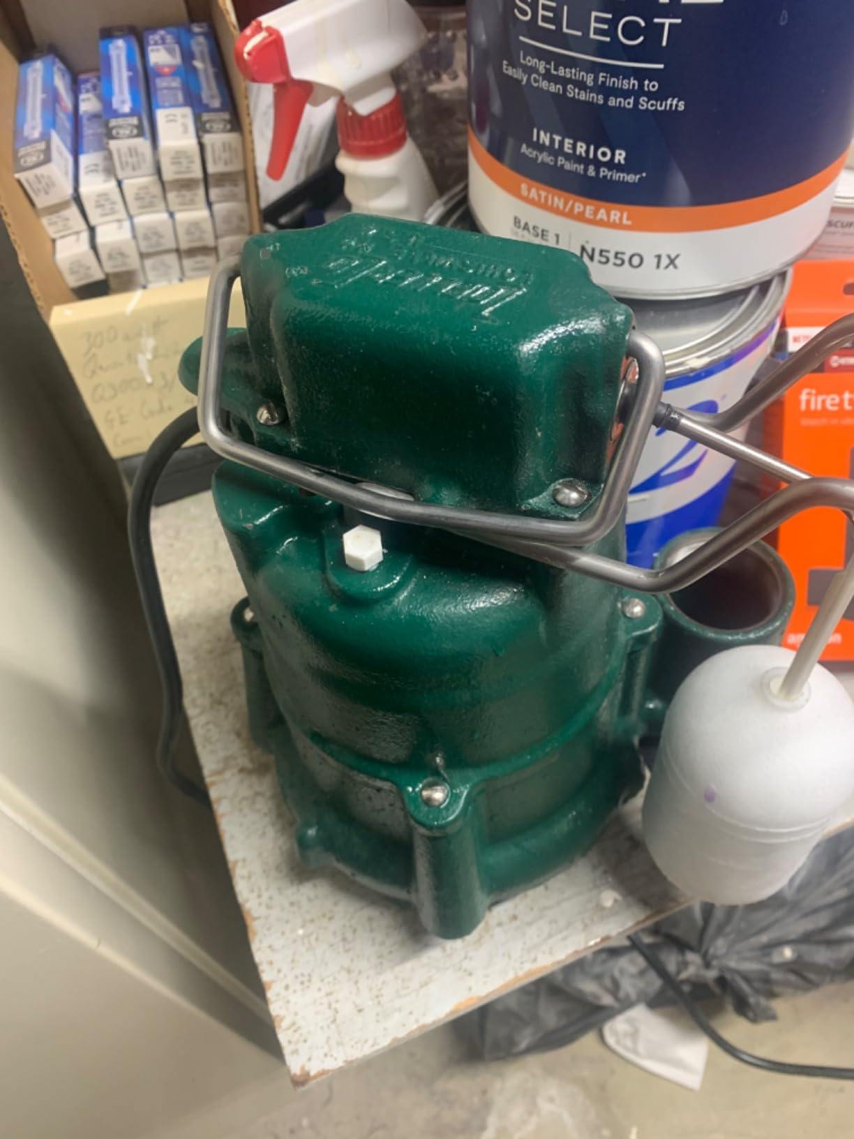 Zoeller M98 Flow-Mate Sump Pump - 1/2 HP - Cast Iron - LED Power Plug - High Flow - Vortex Impeller - Stainless Steel Hardware - Factory Tested and Float Operated - Submersible Sump Pump - 115V customer photo 2
