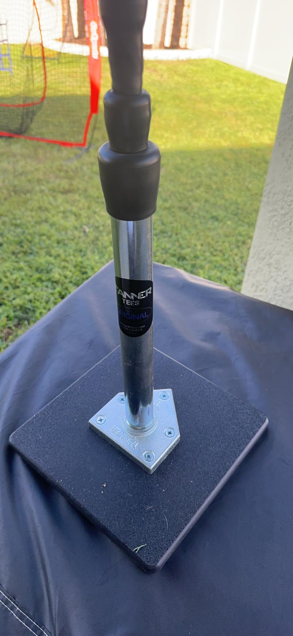 Tanner Tee The Original Batting Tee - Adjustable Pro Hitting Tee for Baseball & Softball, Steel Shaft, Composite Base, Hand-Rolled Rubber Top, 26