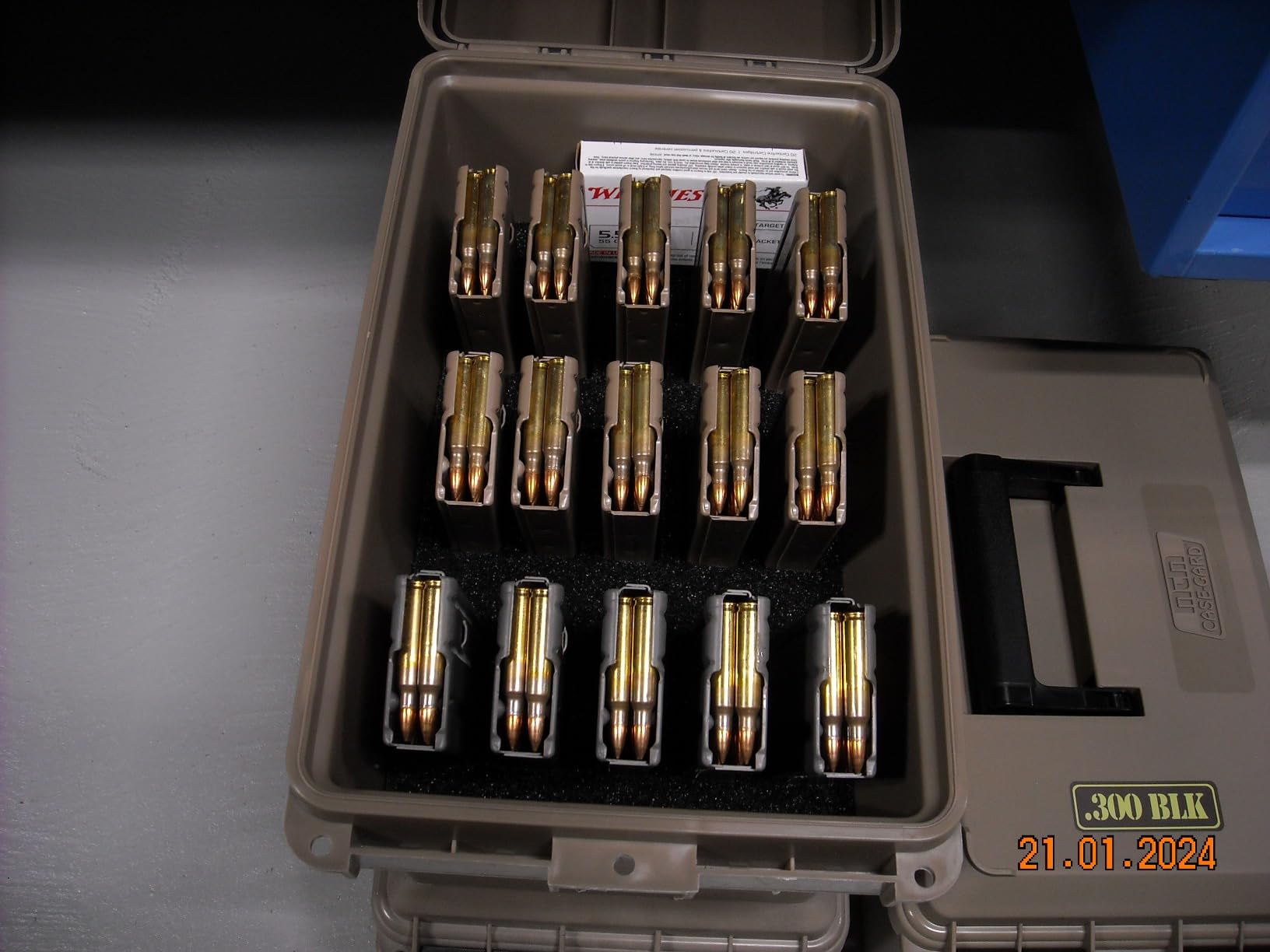 MTM TMC15 Tactical Mag Can | Fits 15 Mags of 20 or 30 Round 223/5.56 Mags, Water Resistant, Lockable, Stackable, Snap Lock Latches, USA Made customer photo 2
