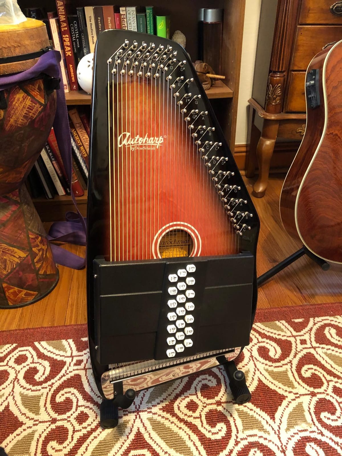 OS21CE 21 Chord Acoustic Electric Auto Harp, Tobacco Sunburst, Rock maple pin block customer photo 1