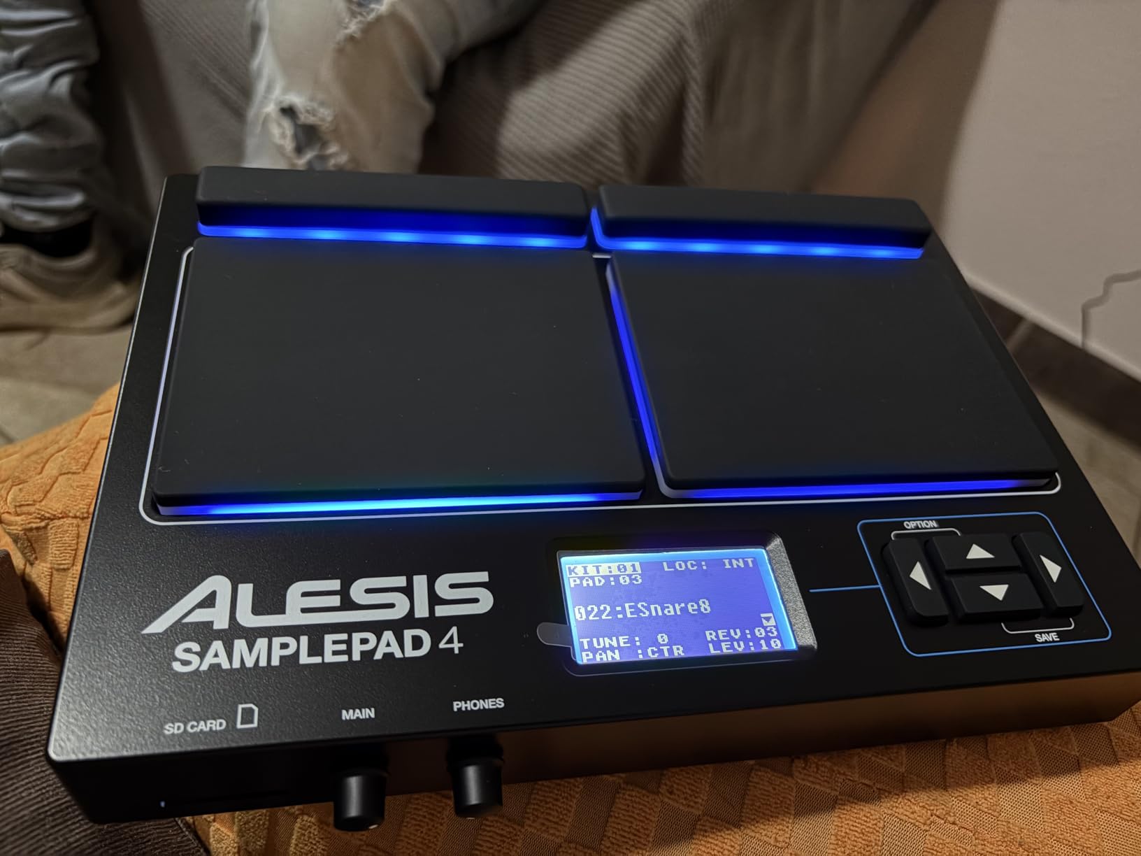 Alesis SamplePad Pro Electric Drum Pad | 8 Velocity-Sensitive Pads, 200+ Built-In Sounds, SD/SDHC Card Slot, for Live Performance customer photo 2